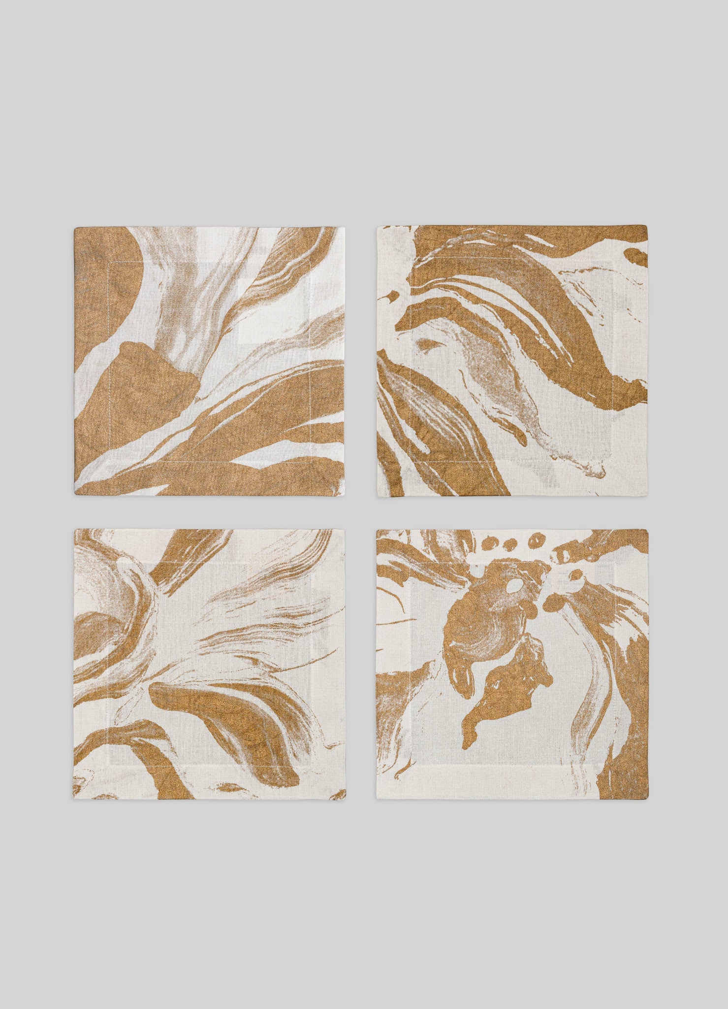 Blossom Gold Cocktail Napkins - Set of 4