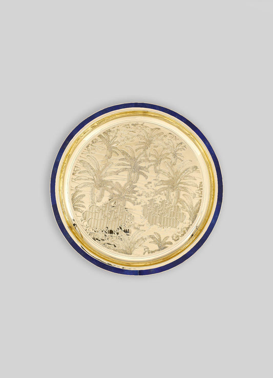 Pichwai Blue Thali Medium