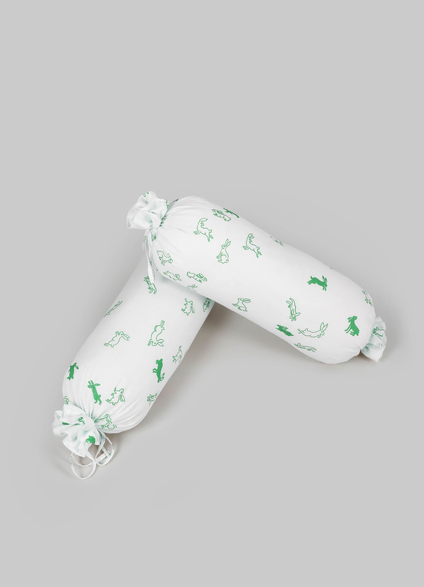 Elephant & Hare Green Baby Bolsters - Set of 2
