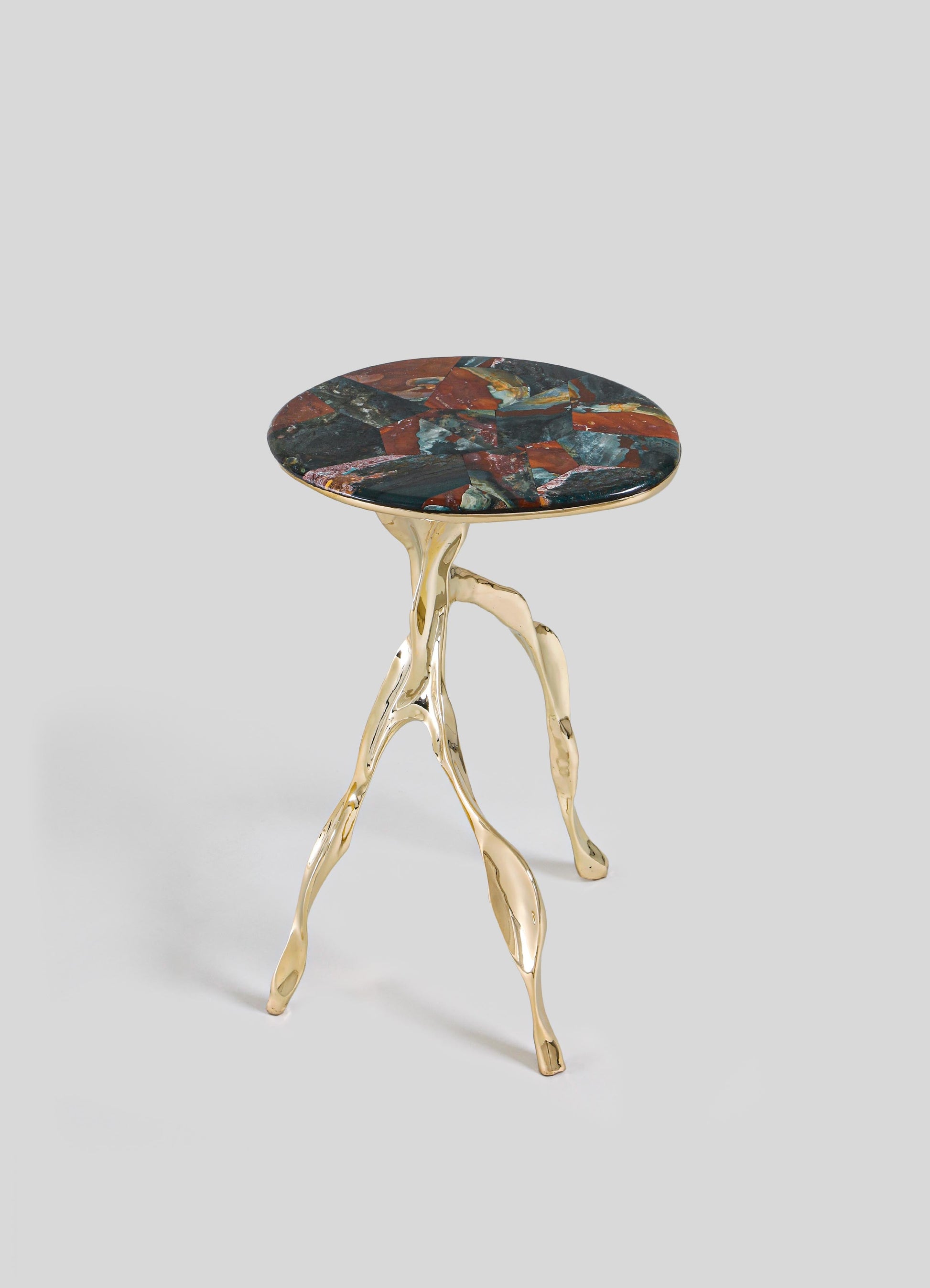 Under The Banyan Gold Side Table Large