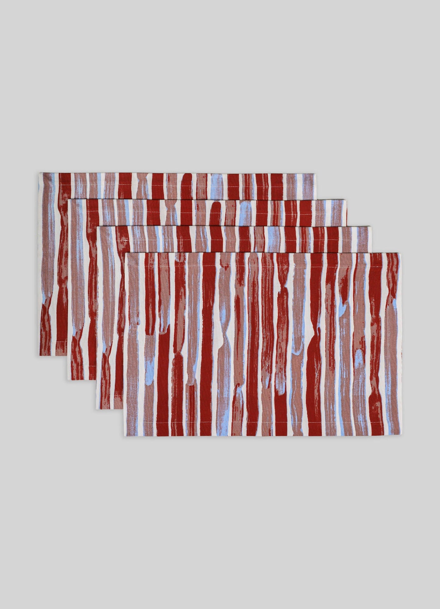 Individuales Blossom Red Stripe - Juego de 4