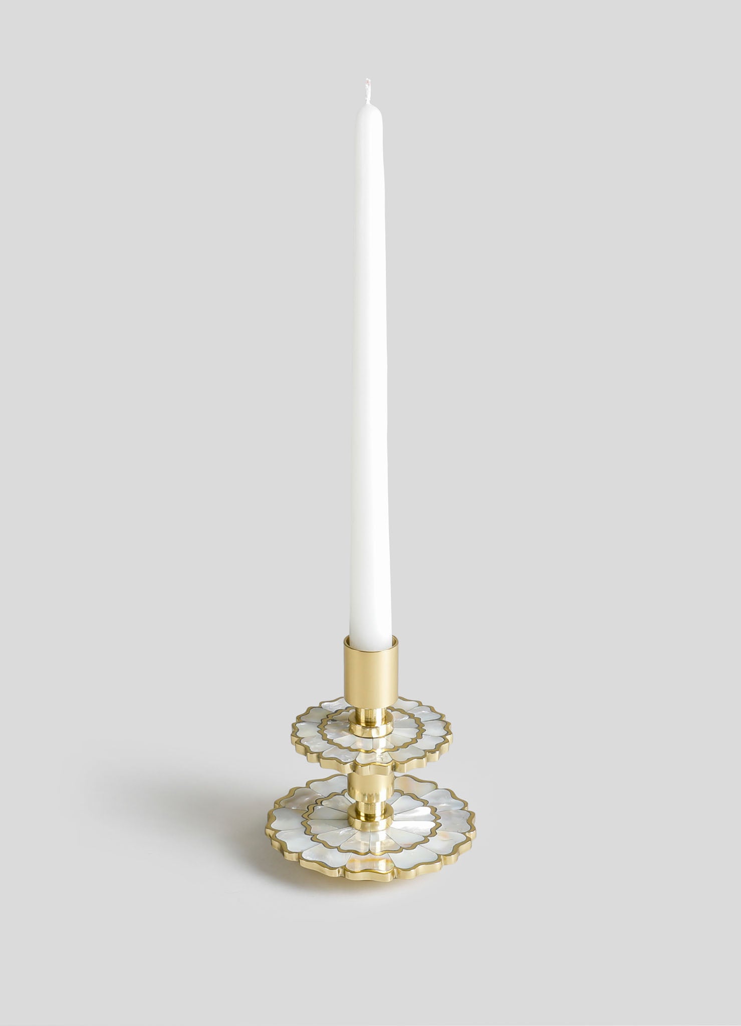 Mystical Marigold White Candle Stand Large