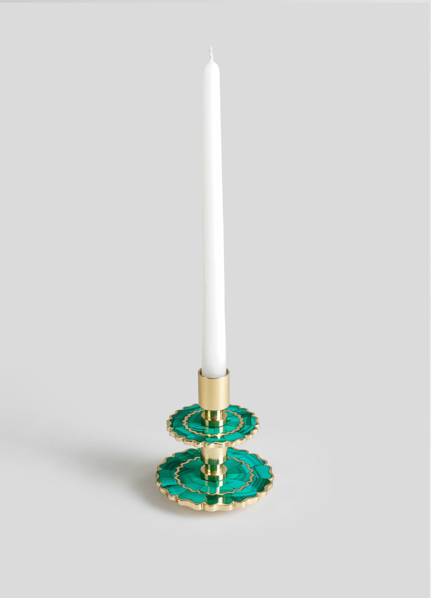 Soporte para vela grande verde caléndula mística