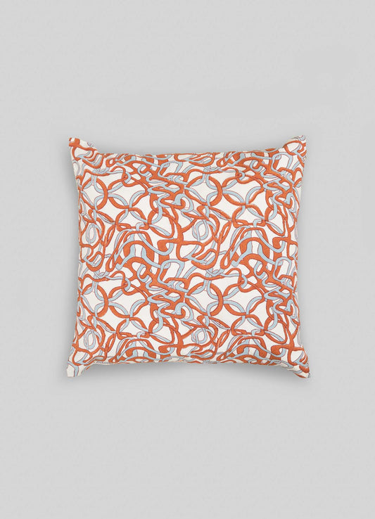 luxury pillow covers viya Paigah orange and blue cushion