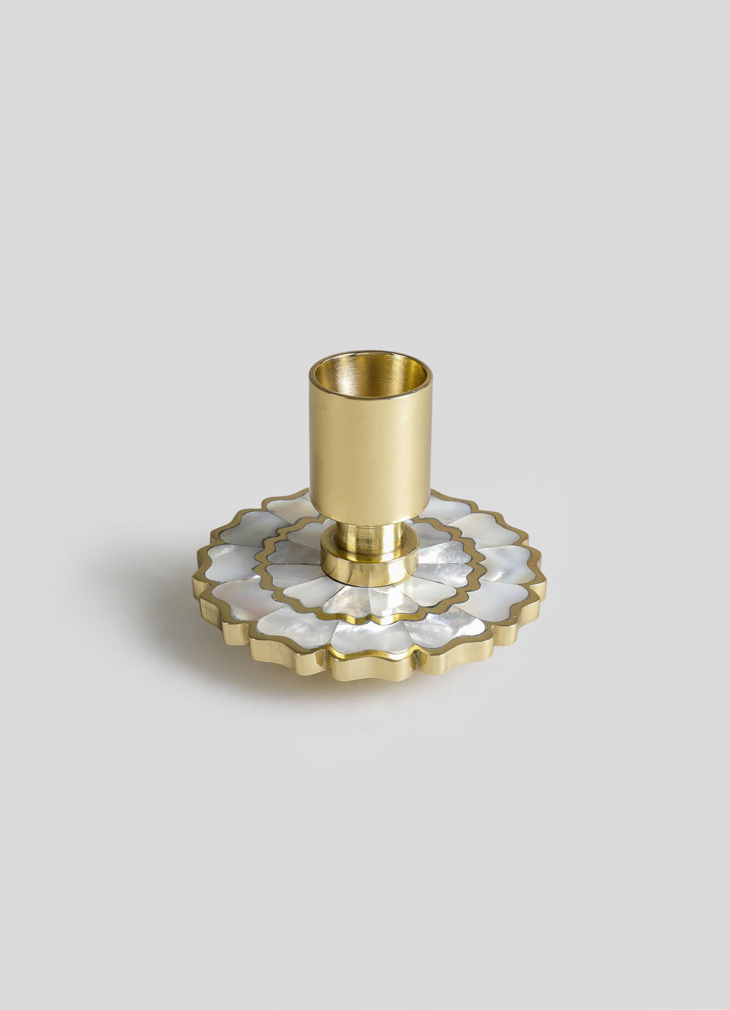 Mystical Marigold White Candle Stand Small