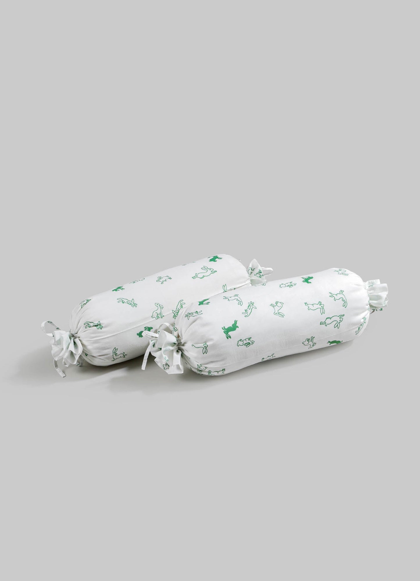 Elephant & Hare Green Baby Bolsters - Set of 2