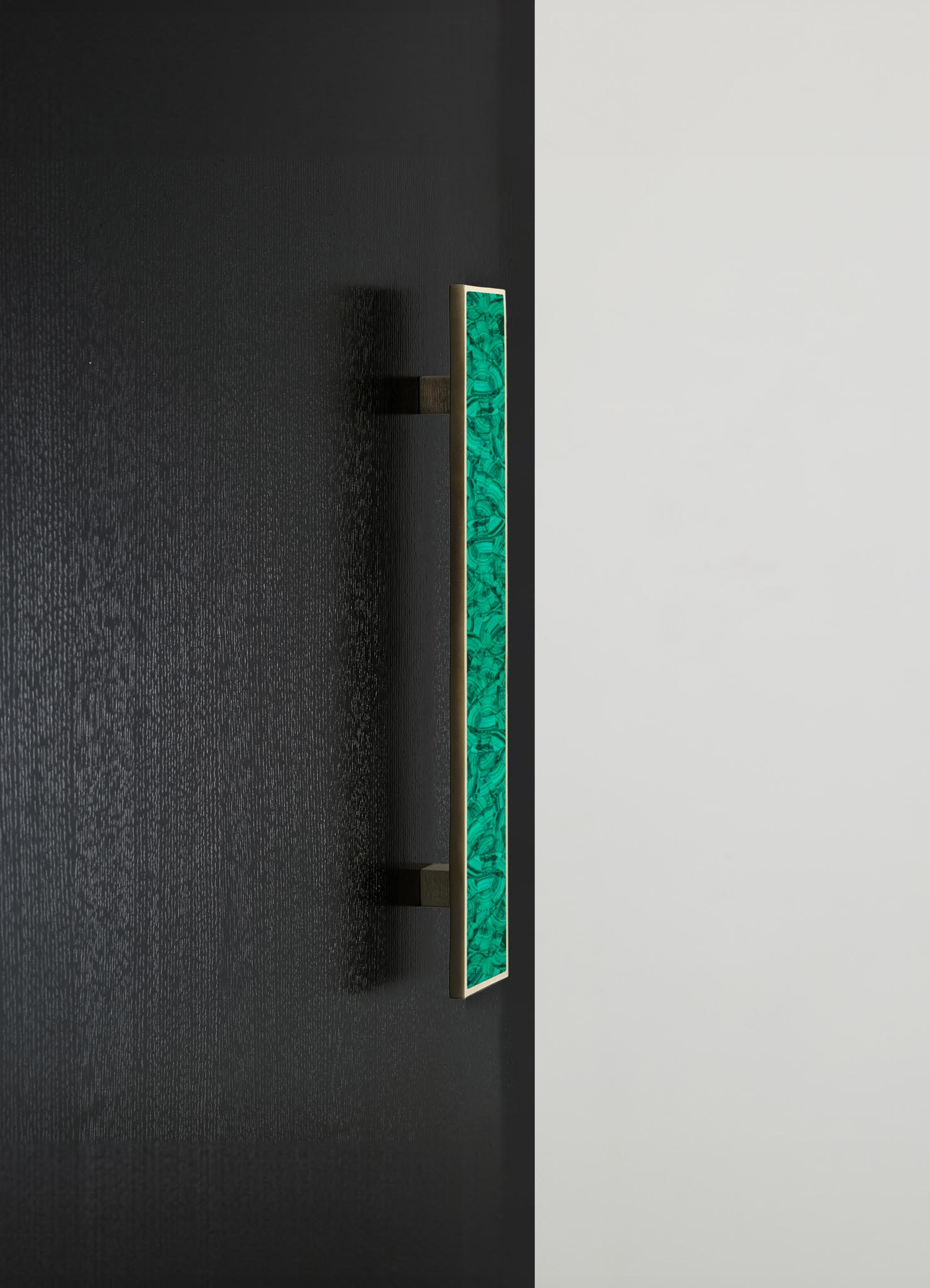 brass inlay stone handles