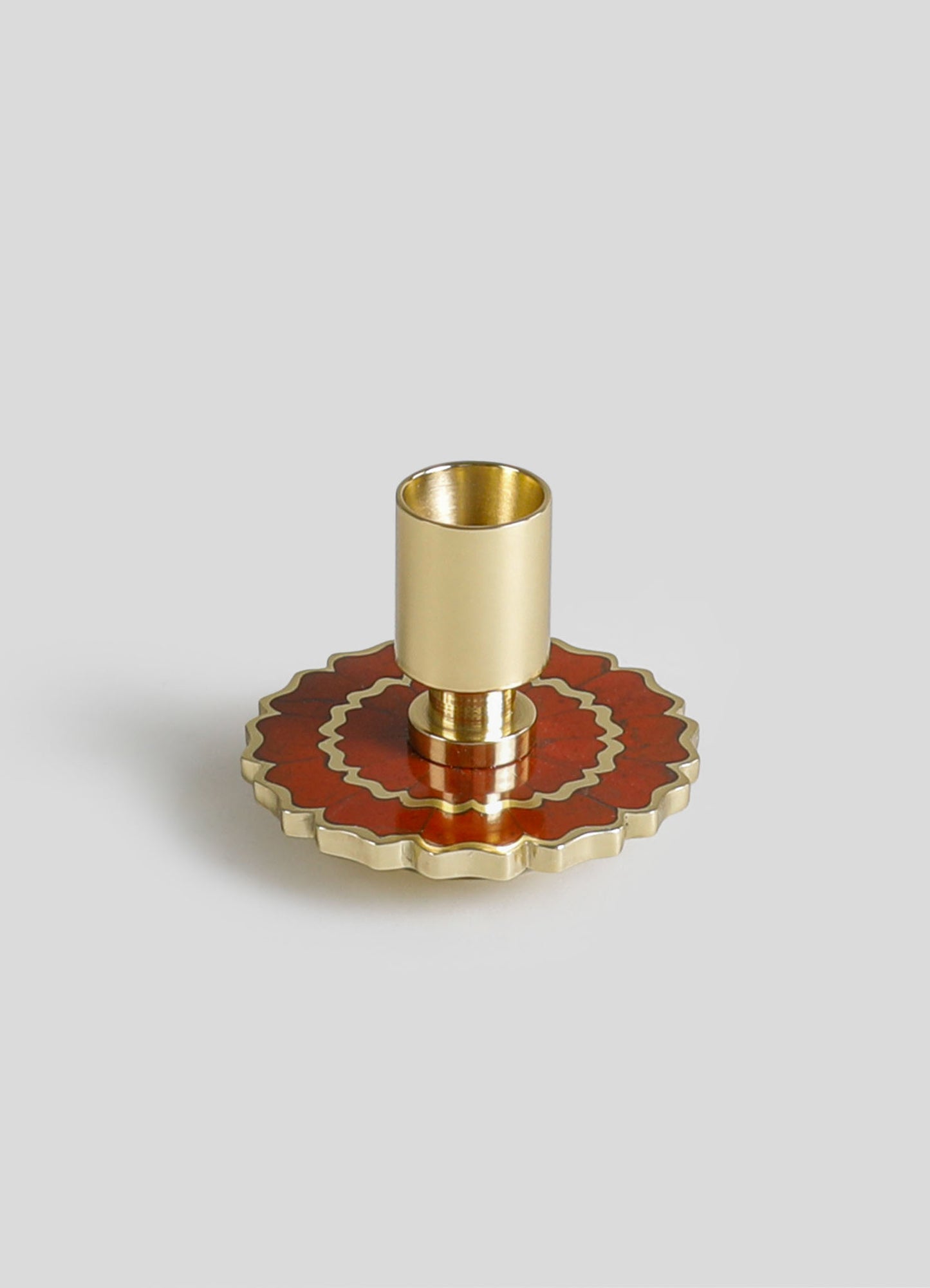 Soporte para vela pequeño rojo caléndula mística