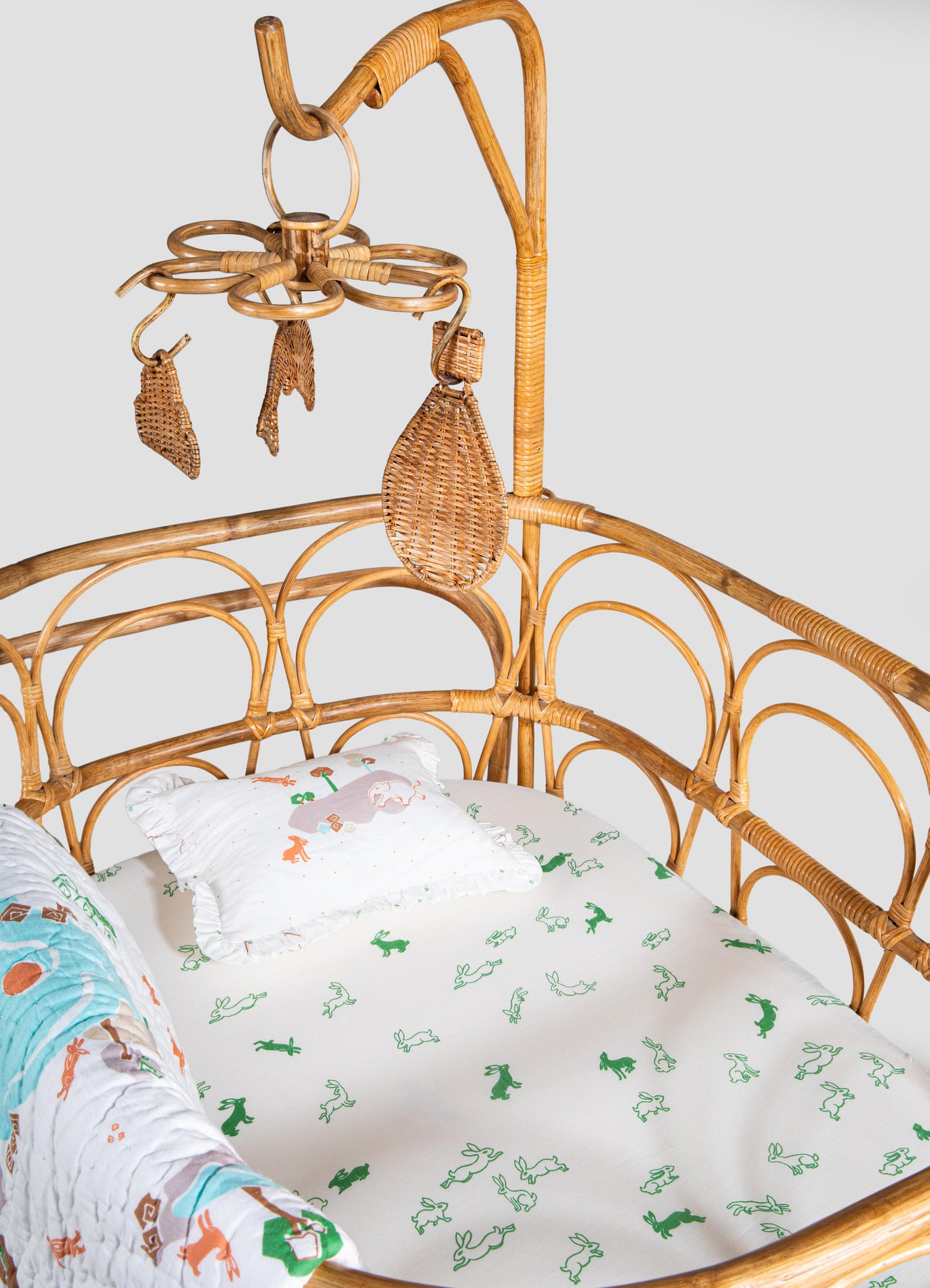Elephant & Hare Green Baby Bedding Set
