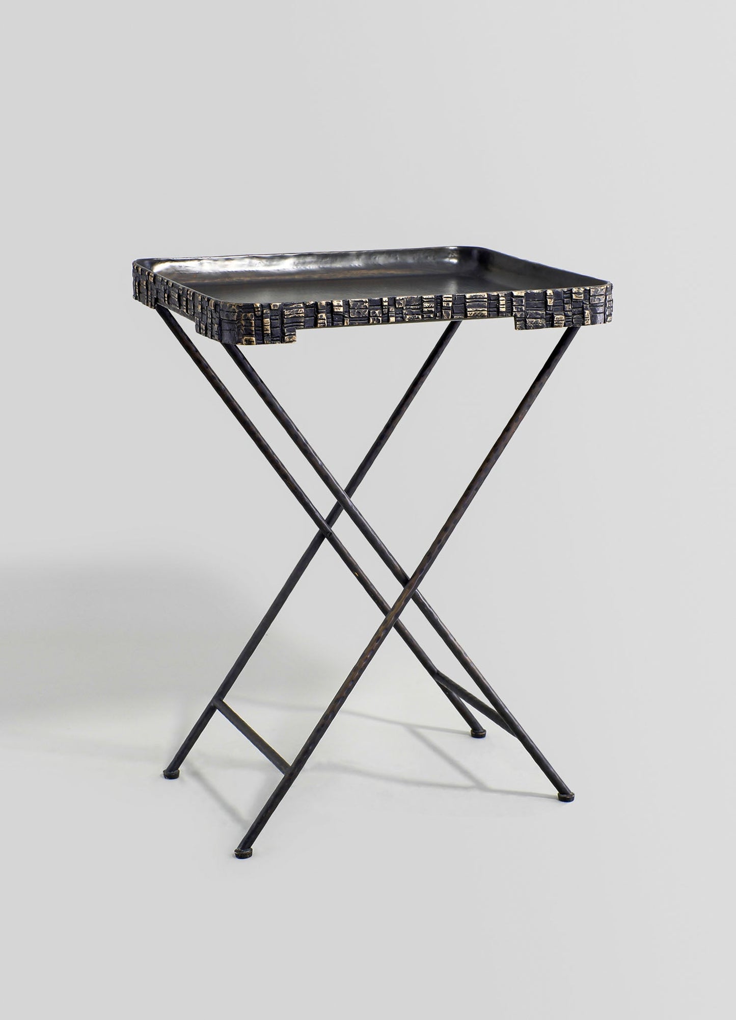 decorative brass tray table