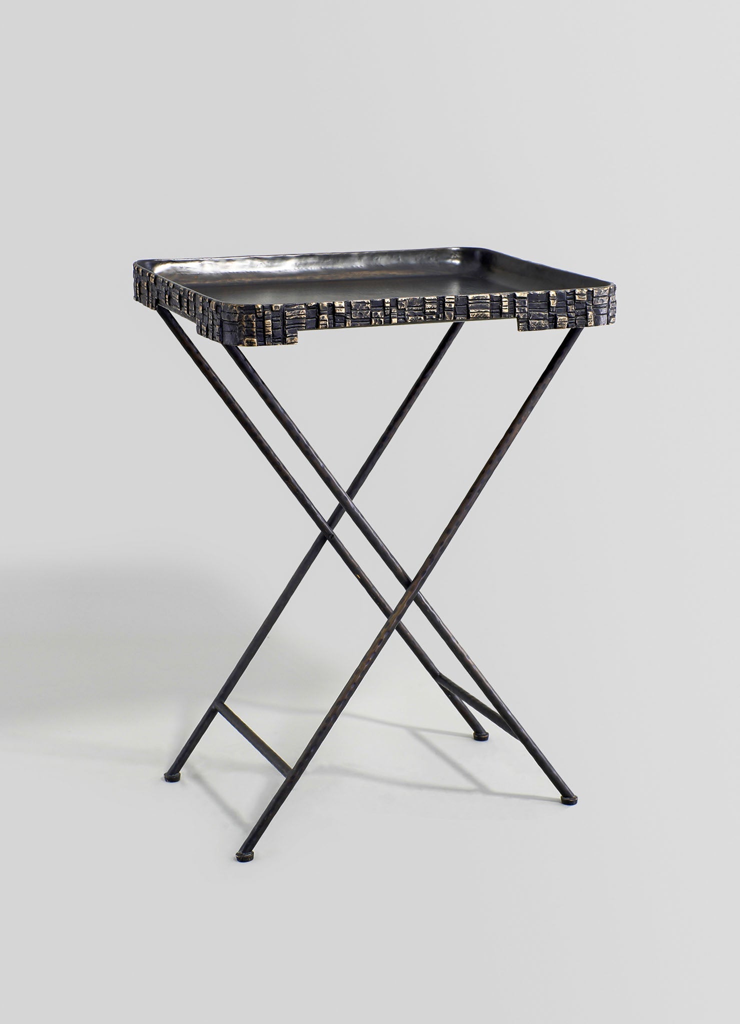 decorative brass tray table