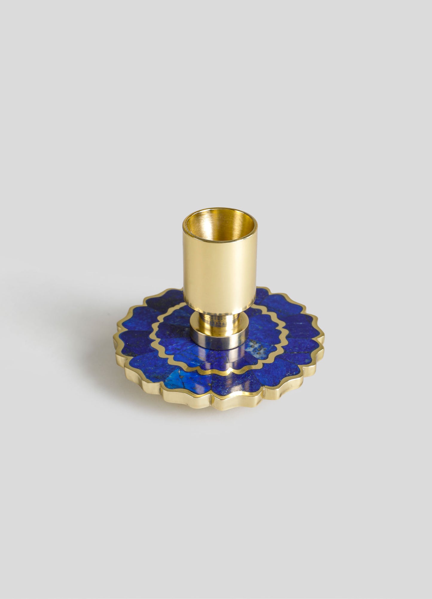 Mystical Marigold Blue Candle Stand Small