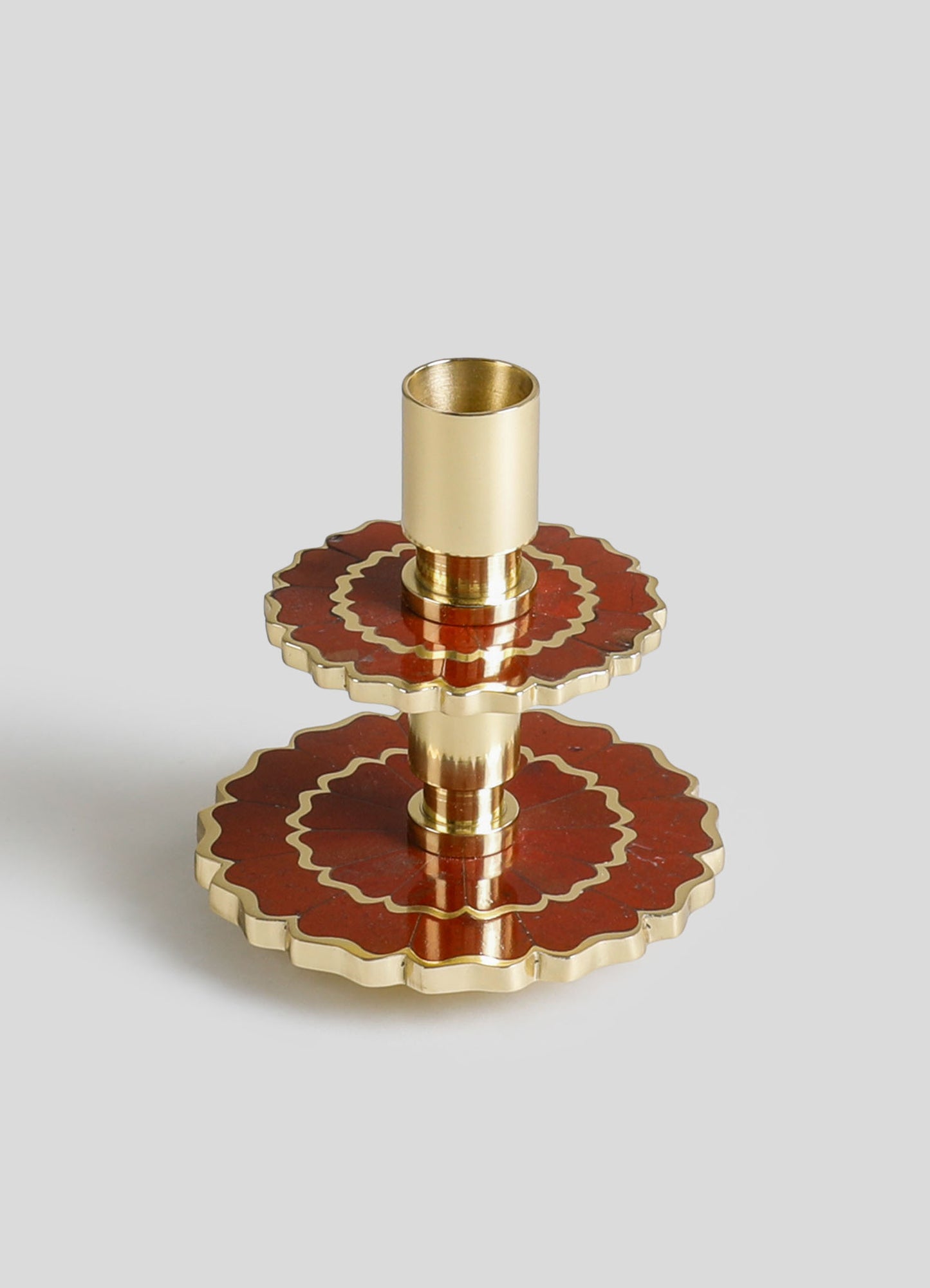 Mystical Marigold Red Candle Stand Large