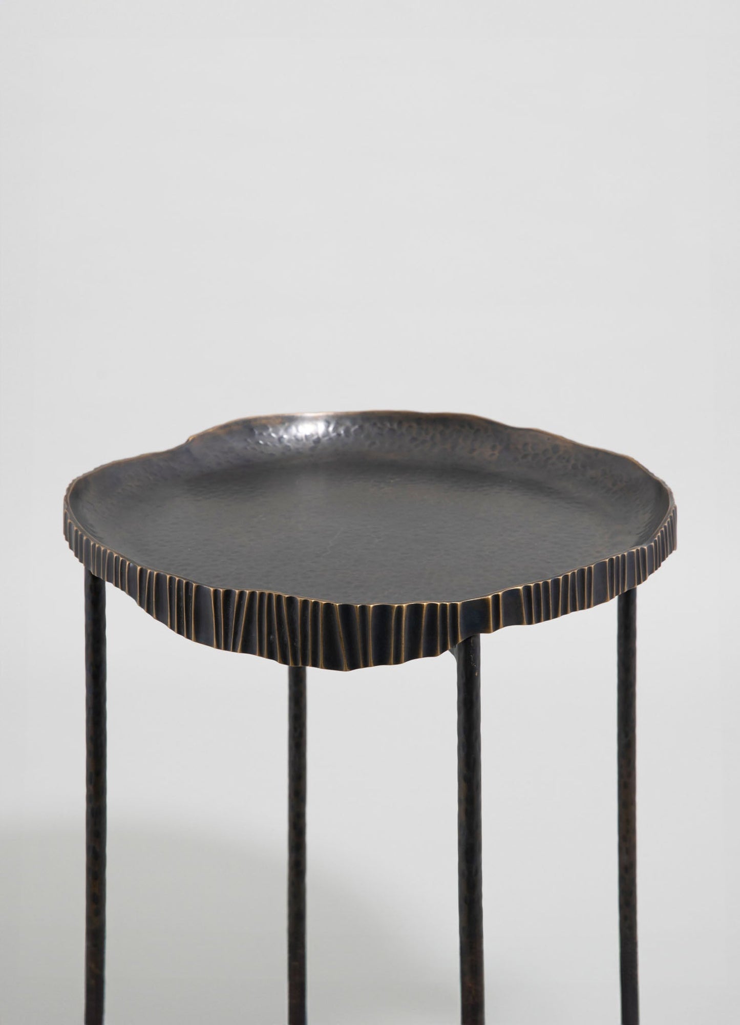 brass handmade tray table