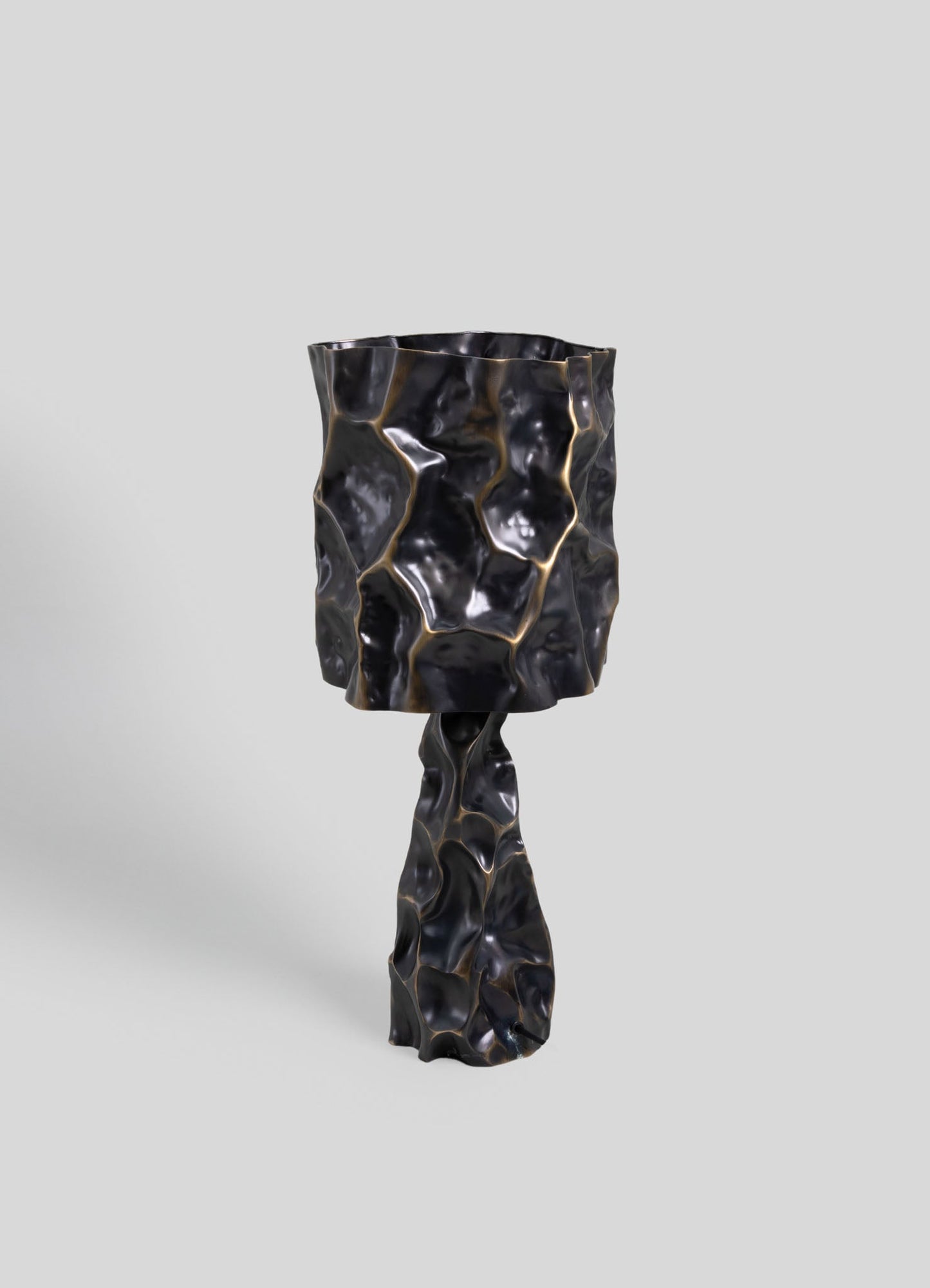 antique brass metal table lamp