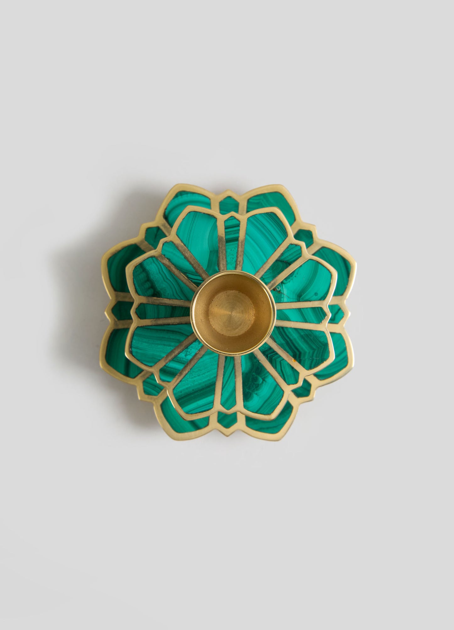 Soporte para vela grande de jazmín nocturno verde