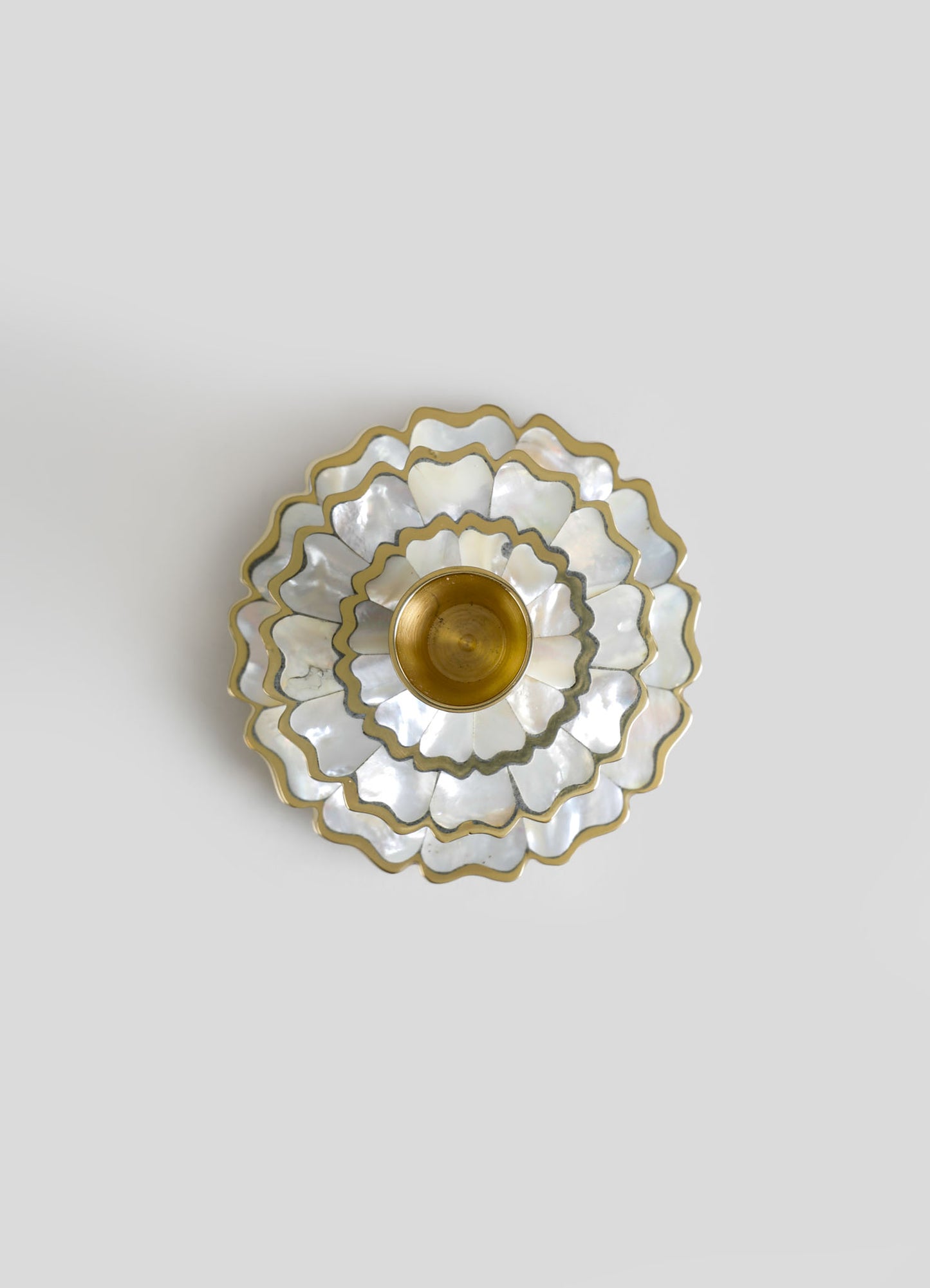 Mystical Marigold White Candle Stand Large