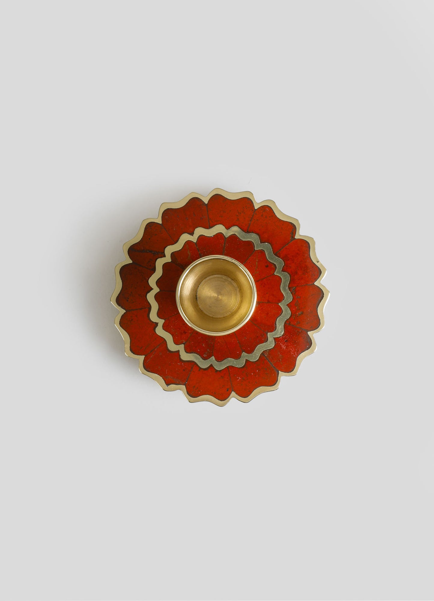 Soporte para vela pequeño rojo caléndula mística