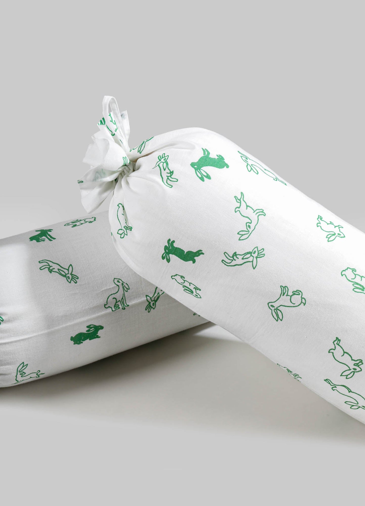 Elephant & Hare Green Baby Bolsters - Set of 2