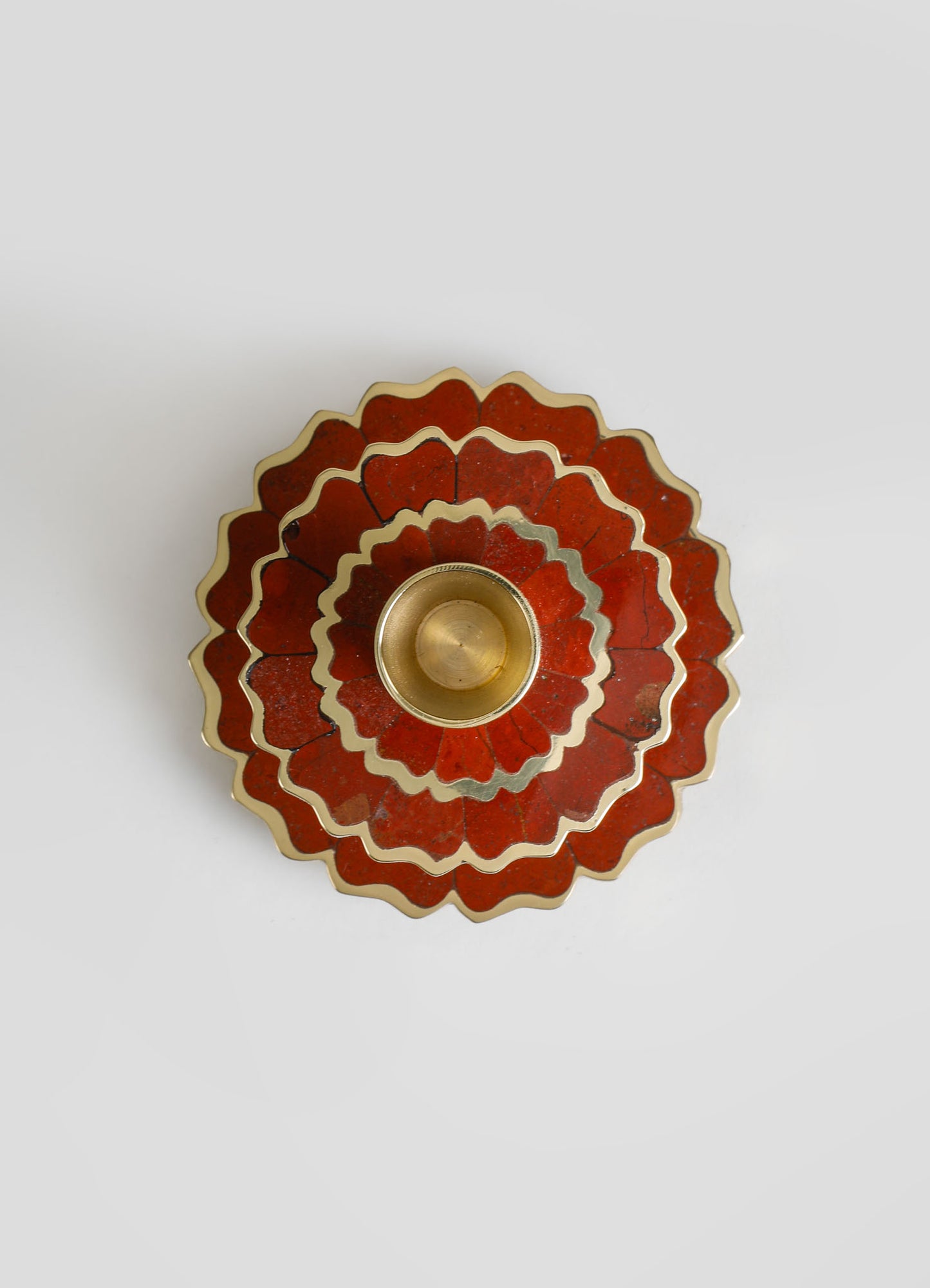 Mystical Marigold Red Candle Stand Large