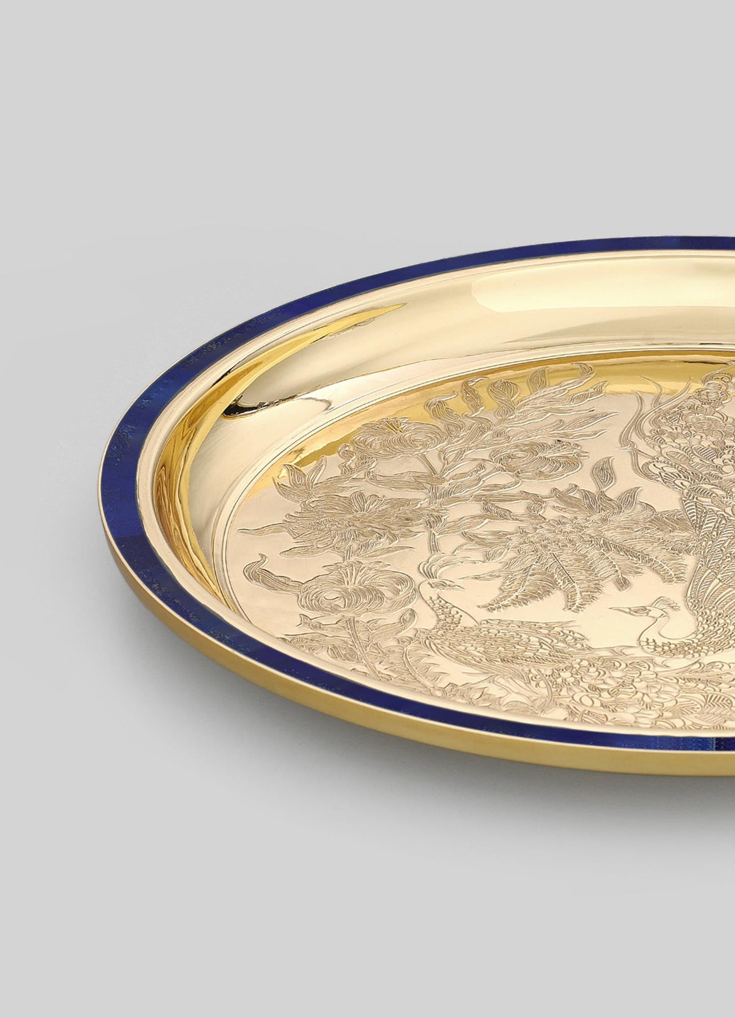 City Palace Blue Thali Medium