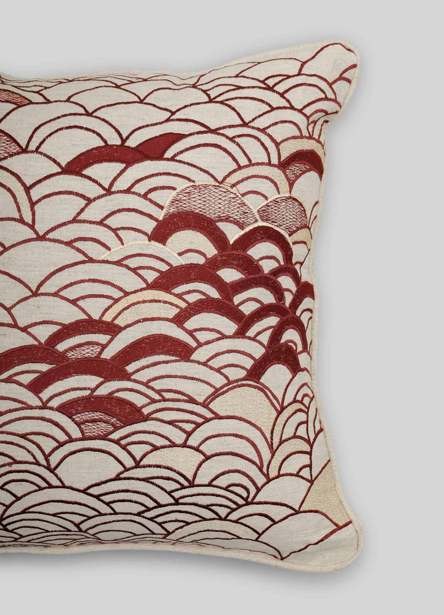 luxury pillow covers Red embroidered pillowcase