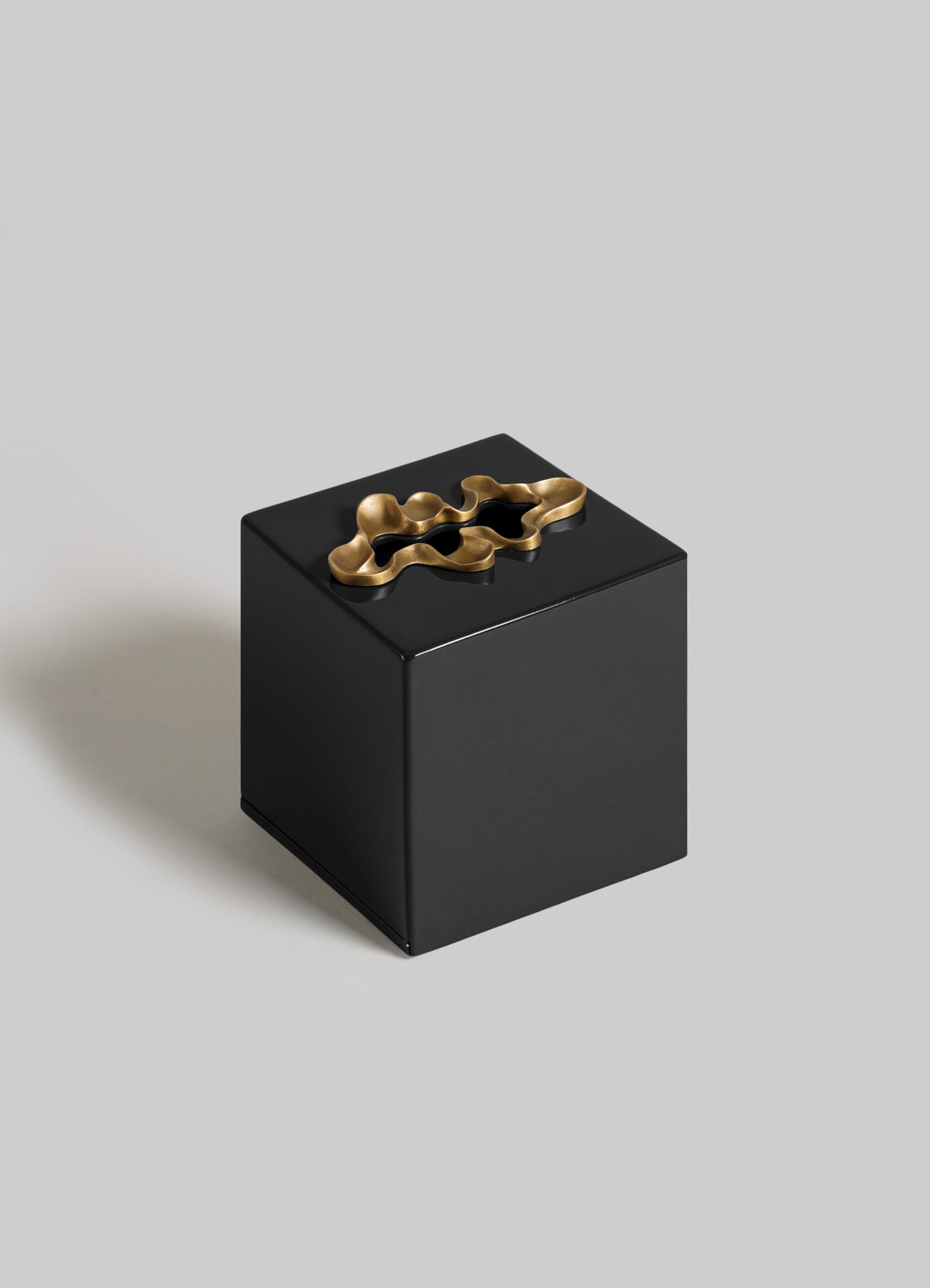 Saffron Black Tissue Box Small