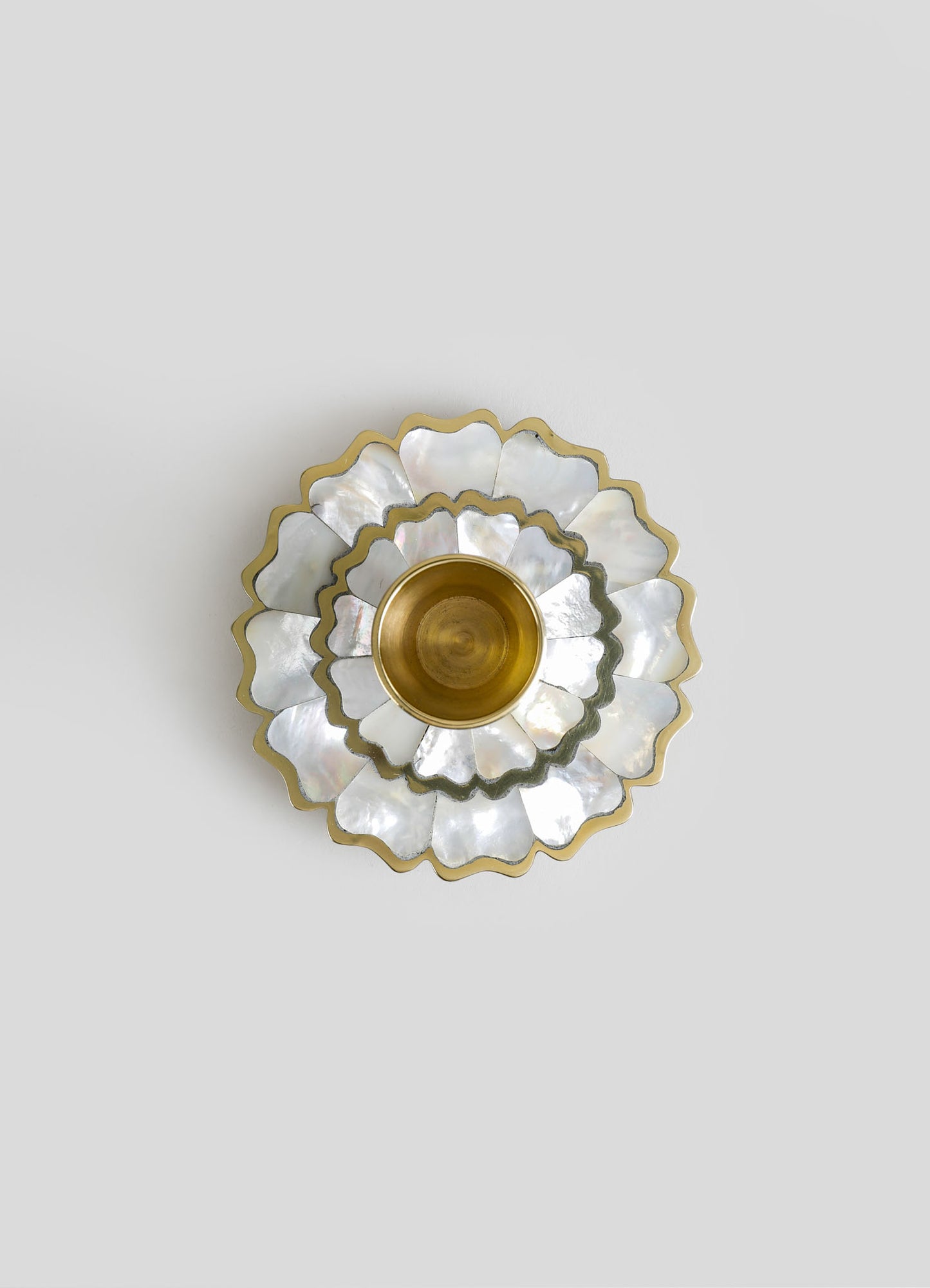 Mystical Marigold White Candle Stand Small