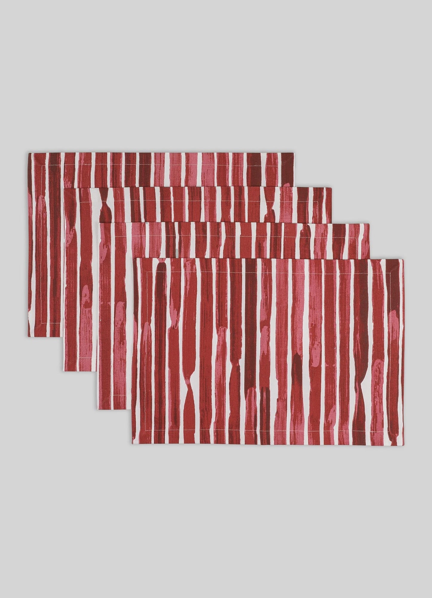 Individuales Orchard Red Stripe - Juego de 4