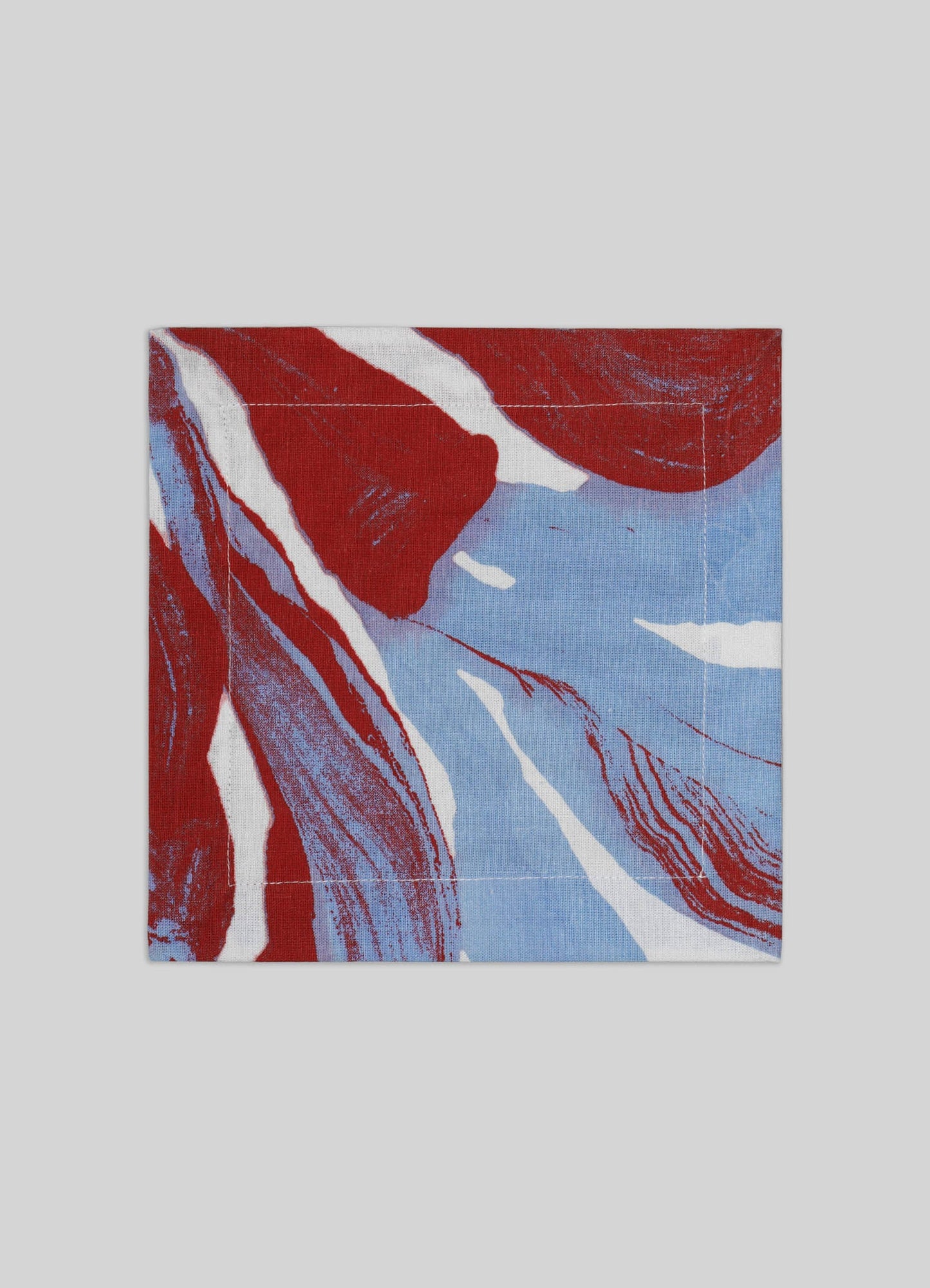 Lotus Red Cocktail Napkins - Set of 4