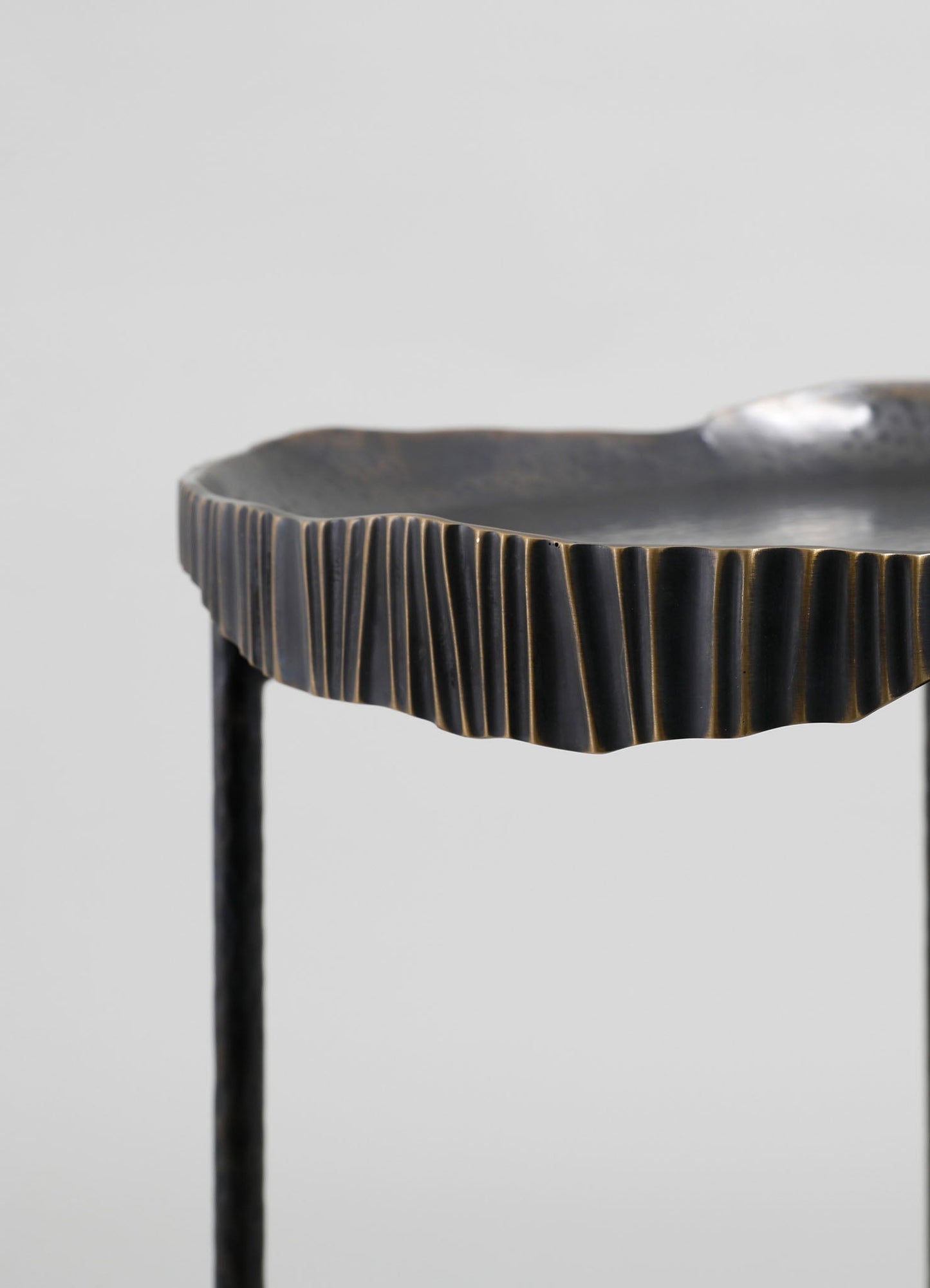 designer brass tray table