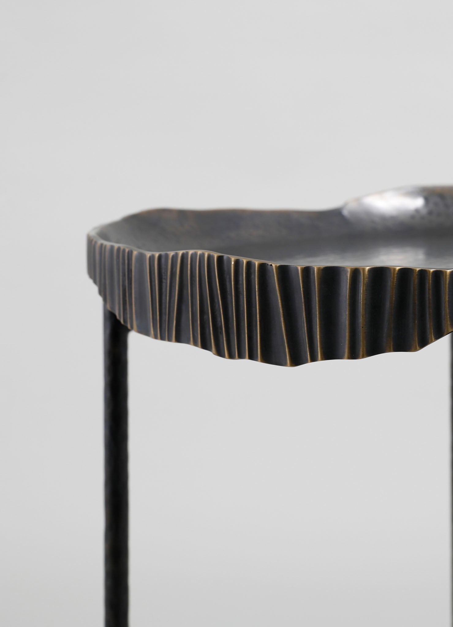 designer brass tray table