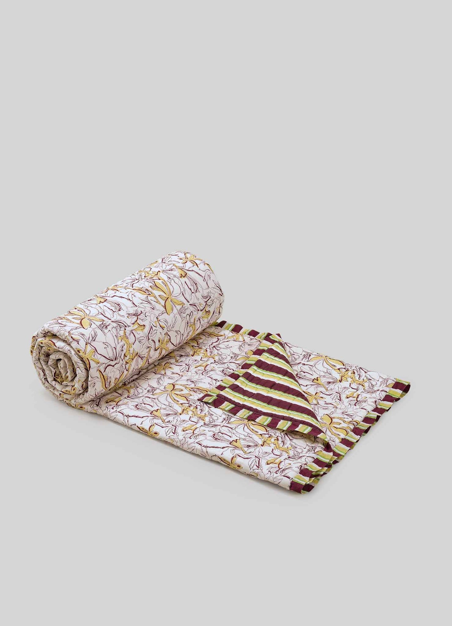 luxury king quilt viya green and yellow