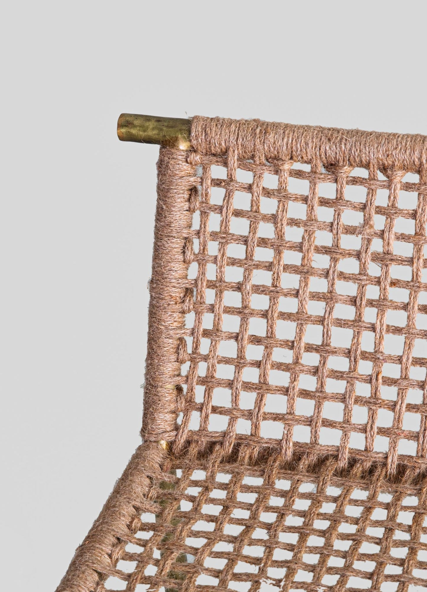 brass and jute stool online