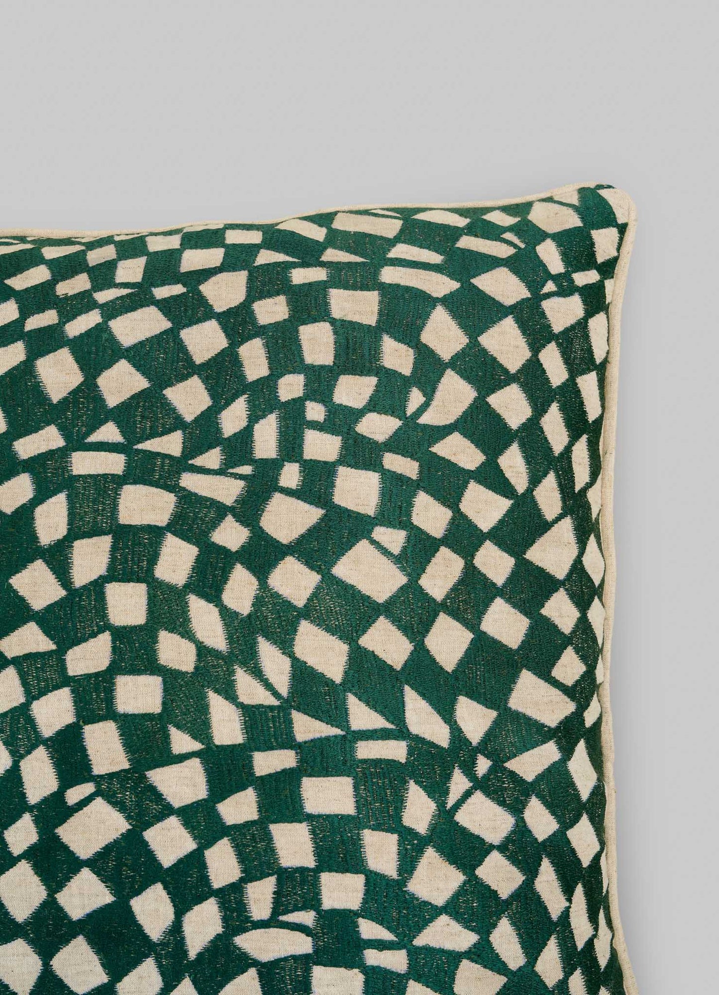 غطاء وسادة أخضر بتصميم باقة الربيع 24"x24"