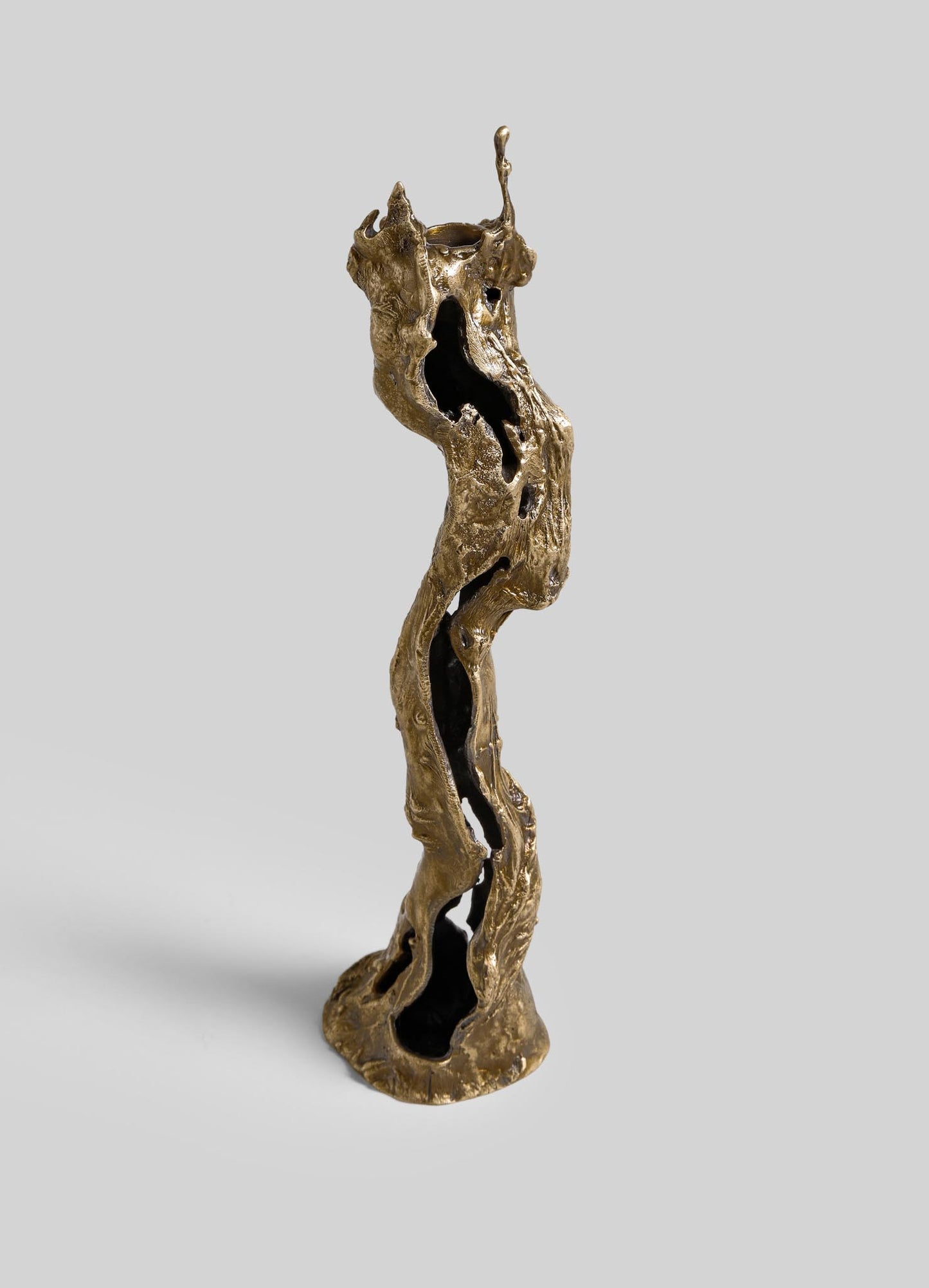 handmade luxury small candlestick holders viya brass patinated