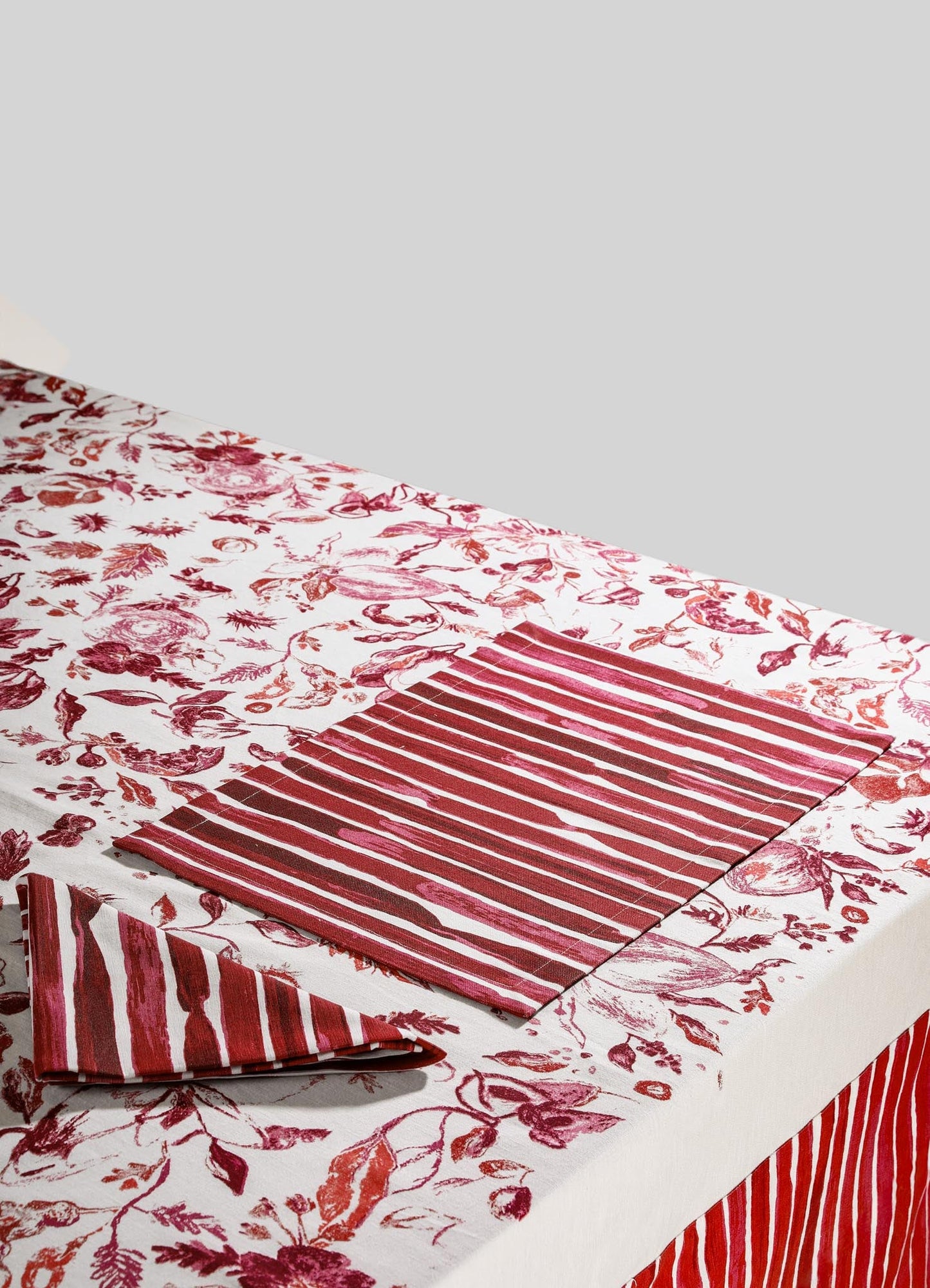 Individuales Orchard Red Stripe - Juego de 4