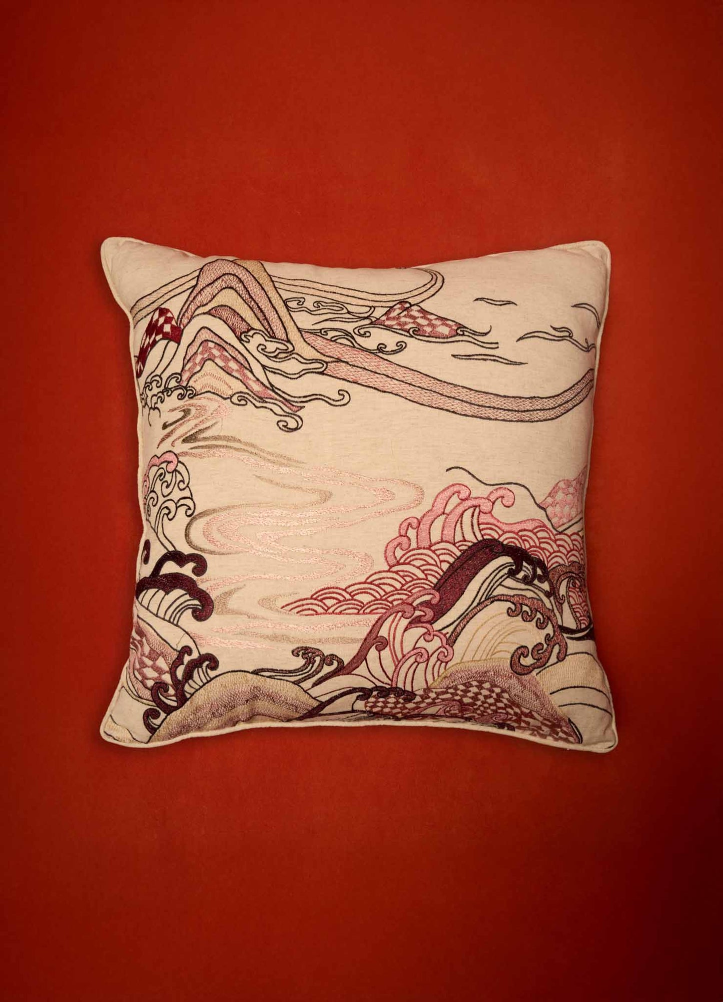Premium embroidered pillow
