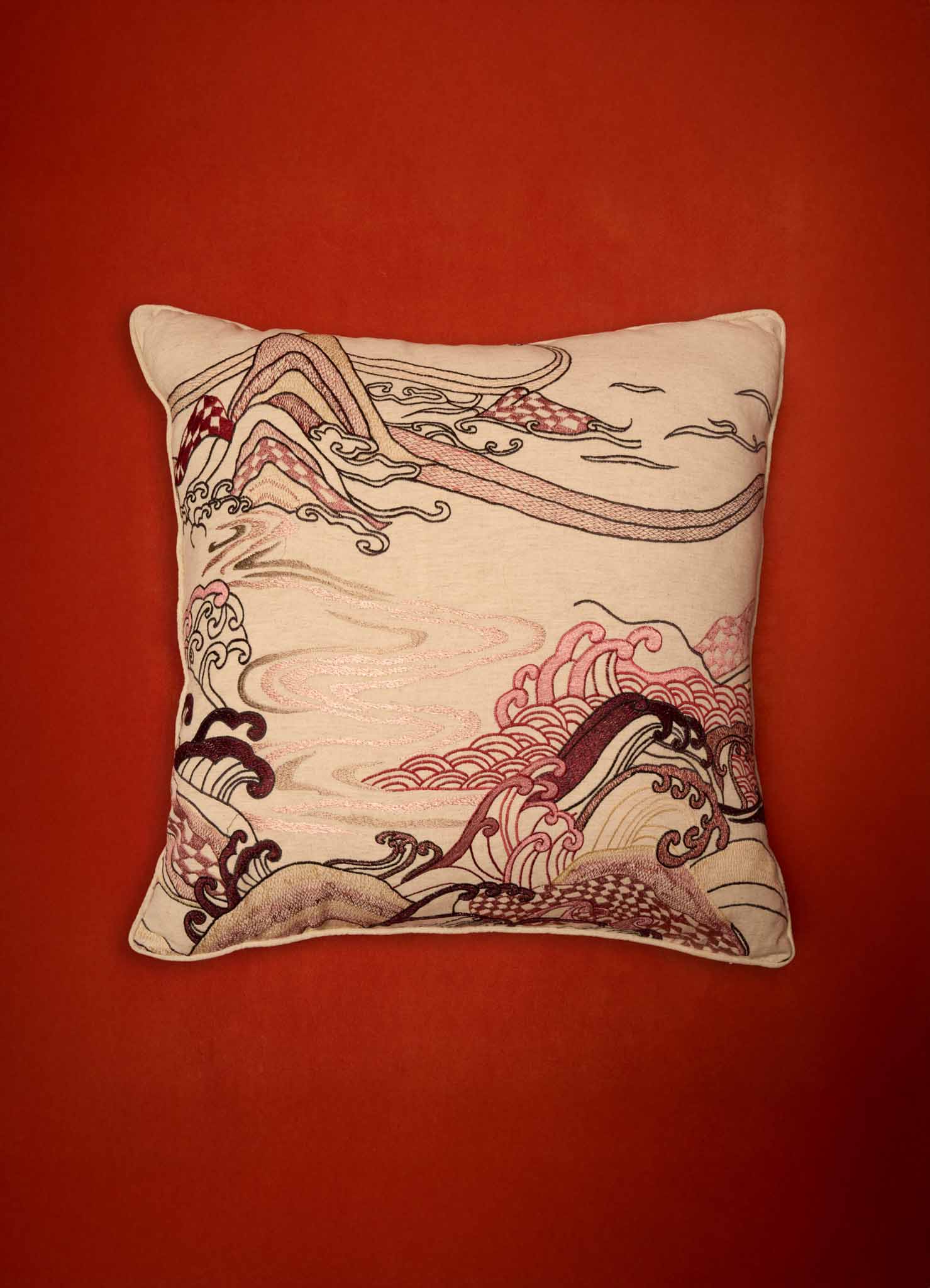 Premium embroidered pillow