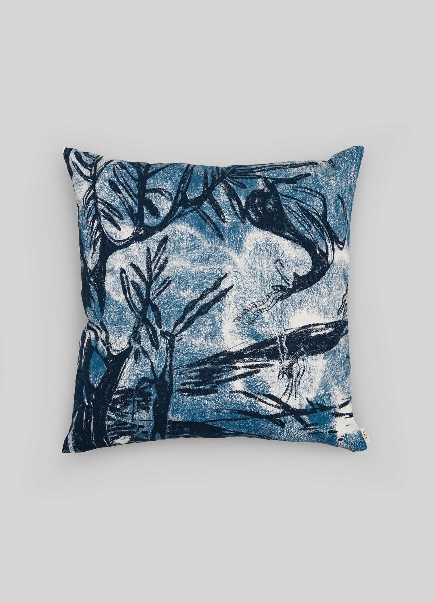Decorative pillow cover with blue and black abstract design viya luxury cushion cushions cushion cover