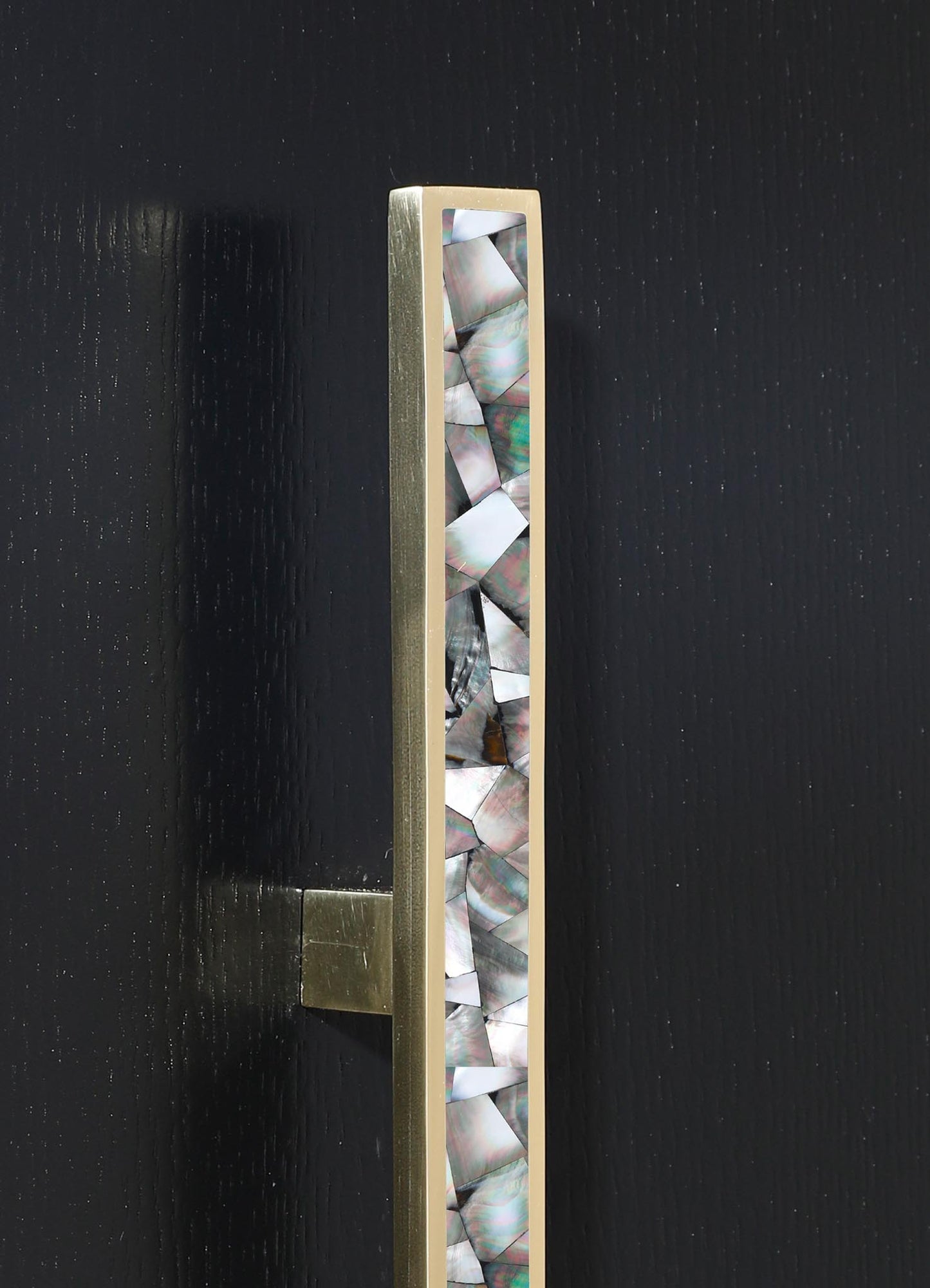 stone handle with brass inlay