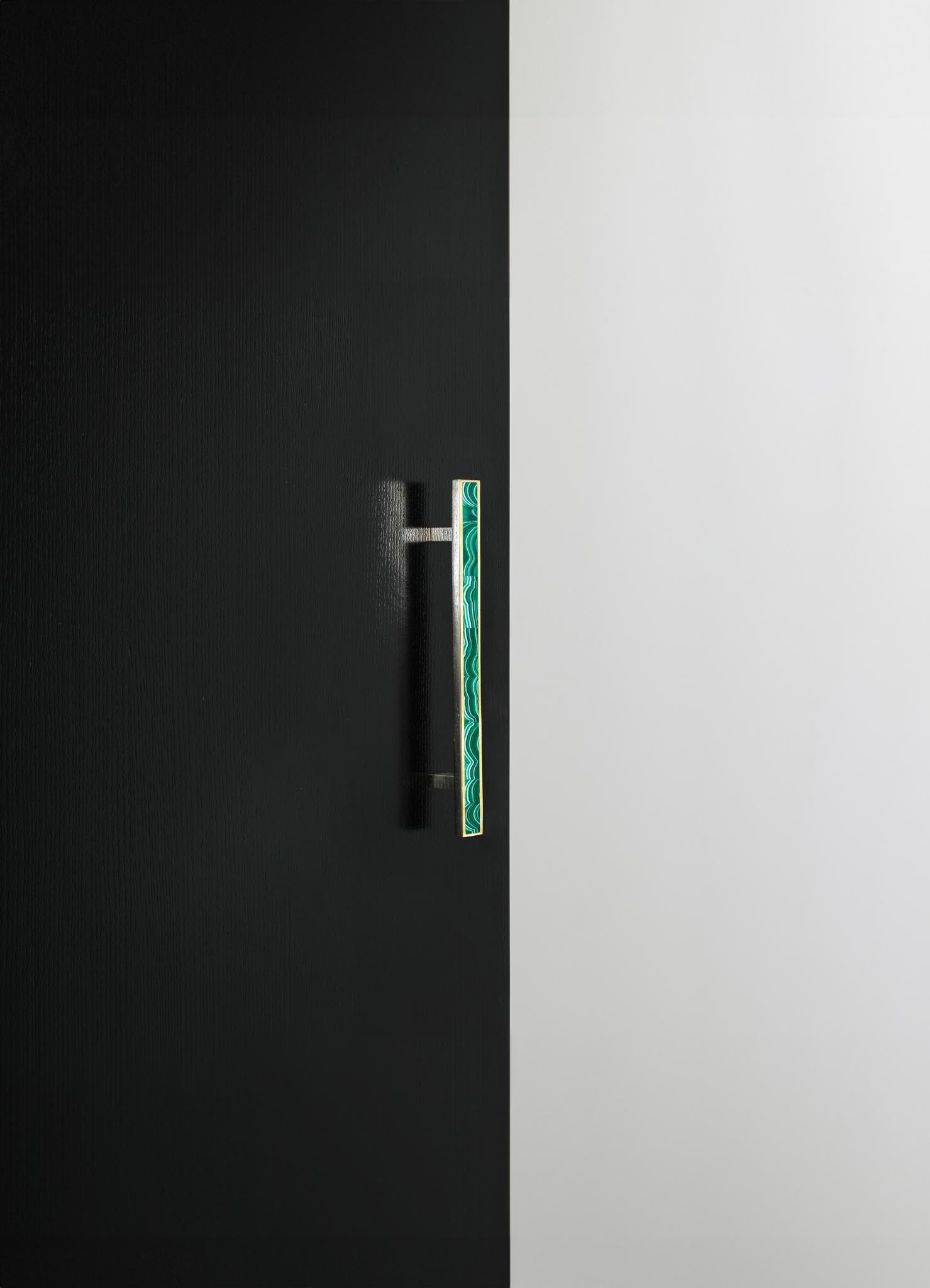 brass inlay stone handles