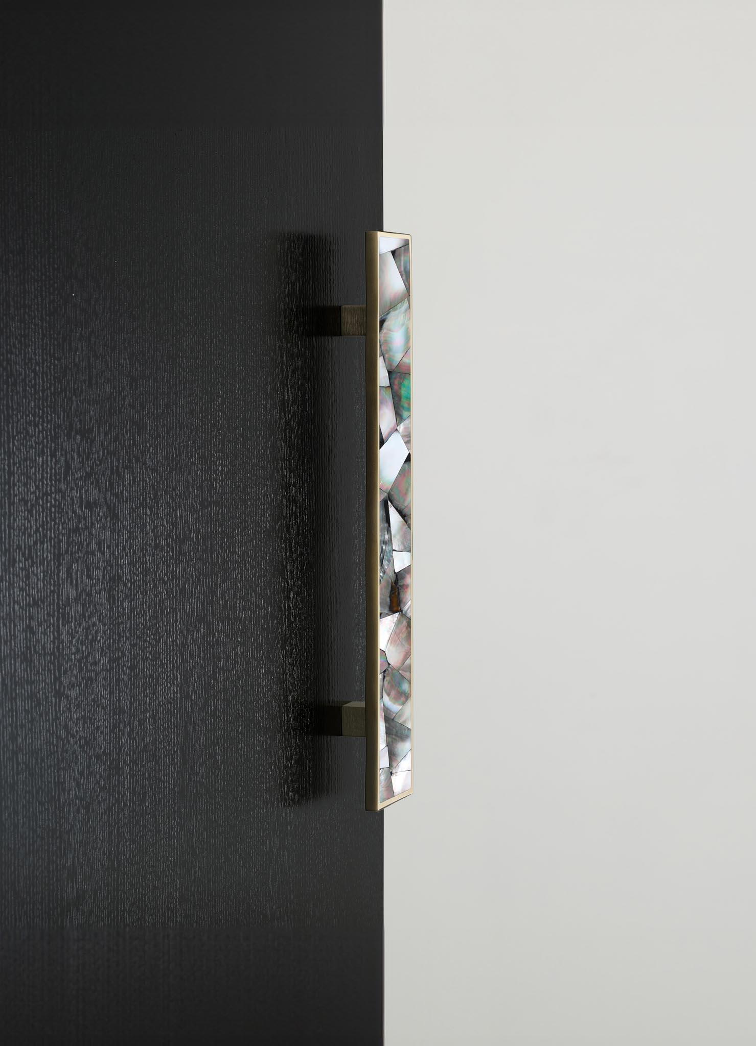 brass inlay stone handles