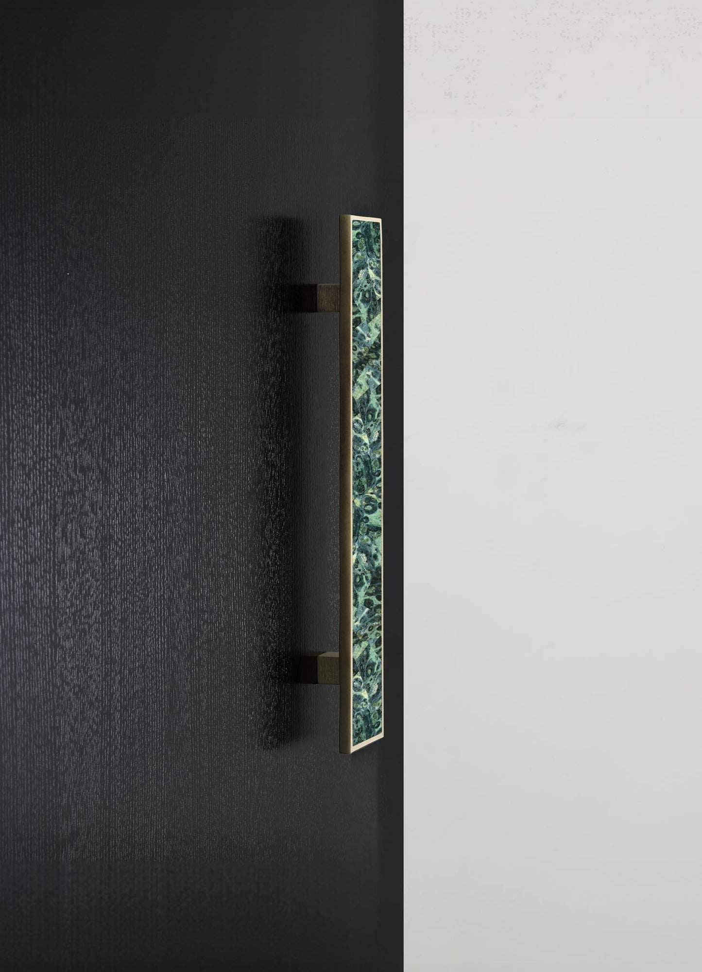 brass inlay stone handles