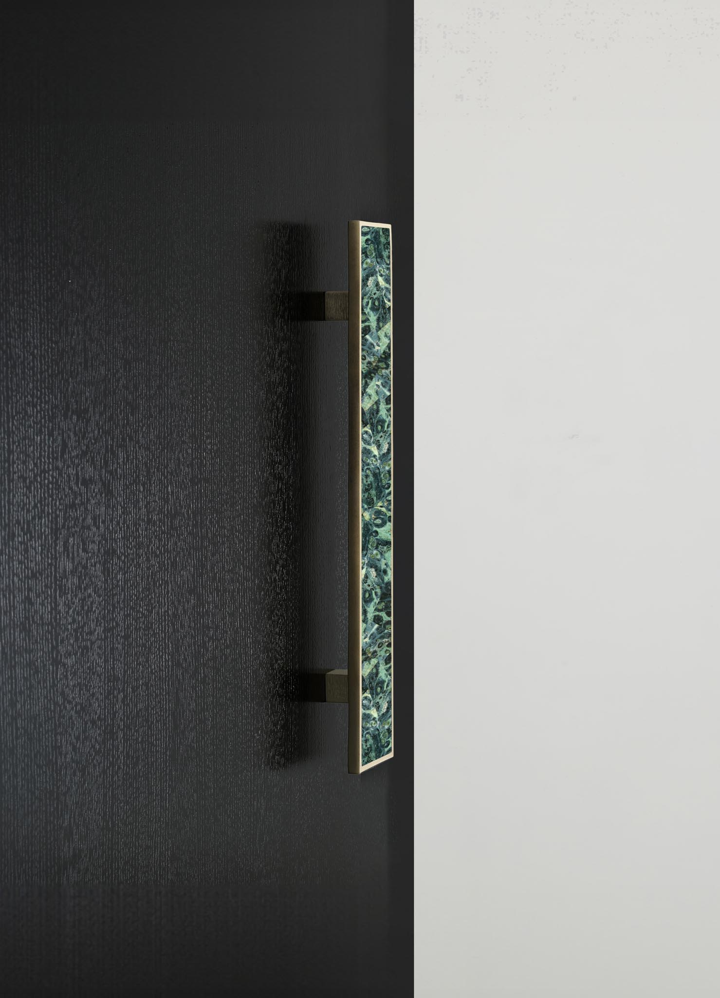brass inlay stone handles