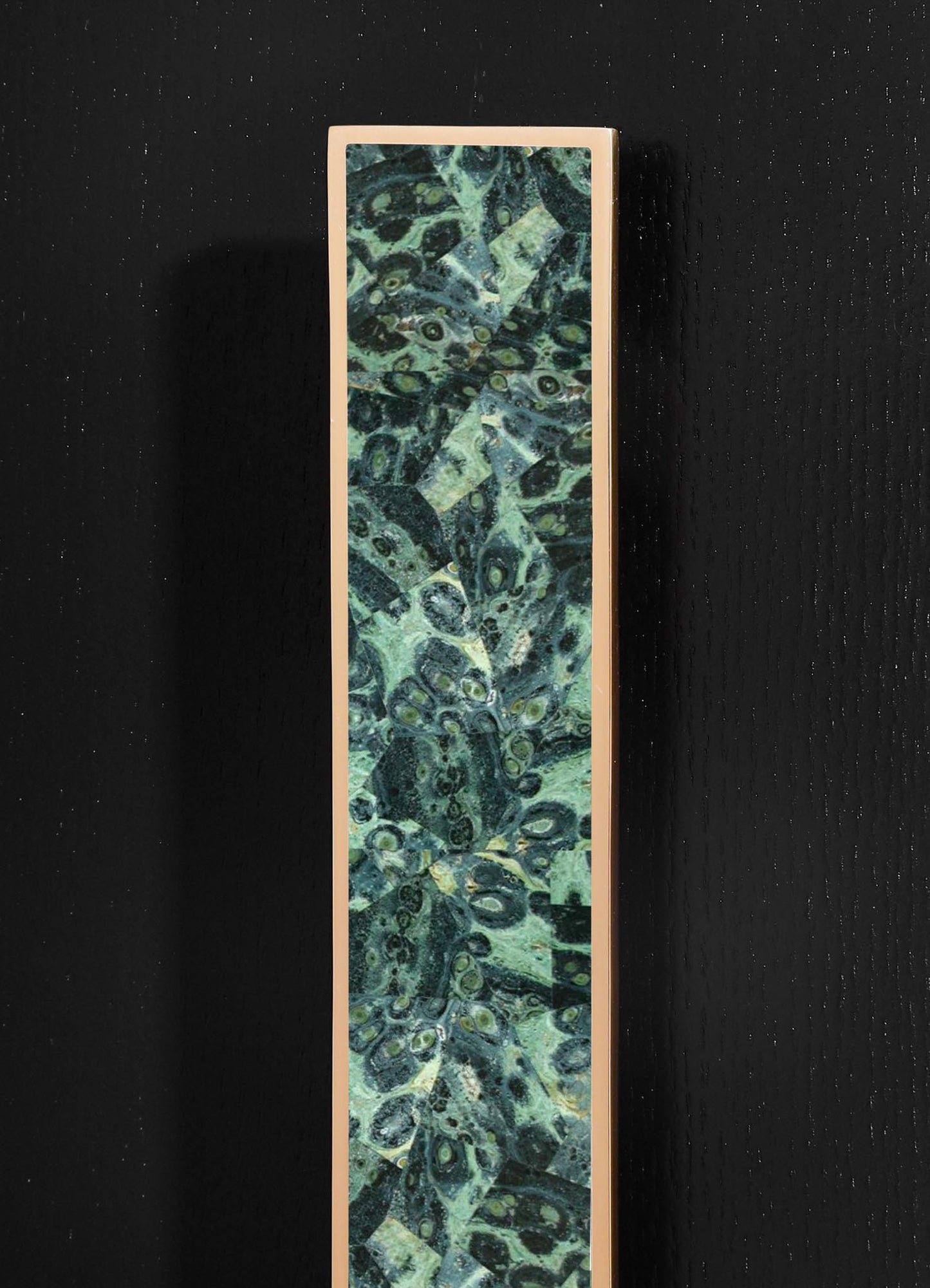stone handle with brass inlay