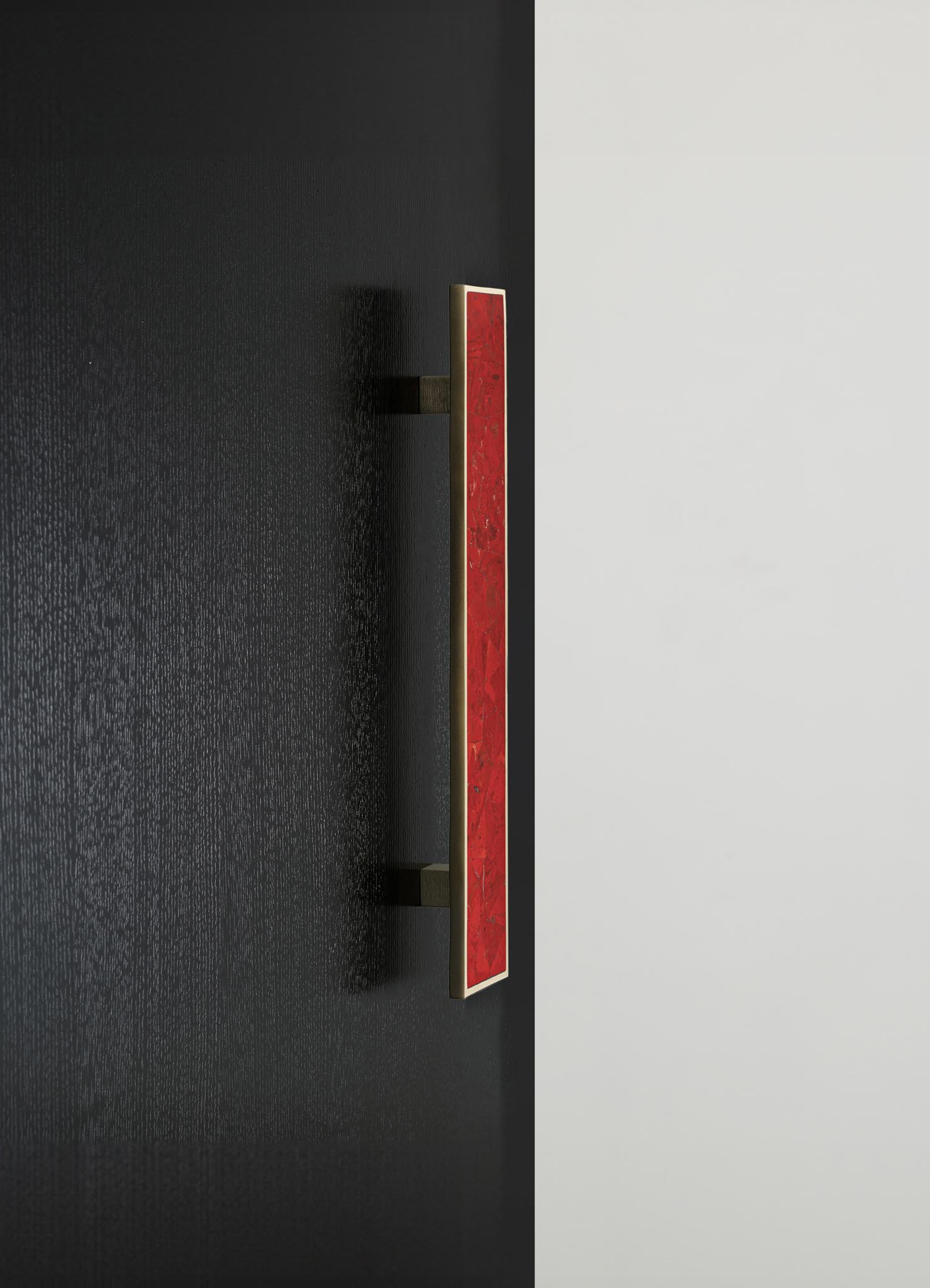 brass inlay stone handles