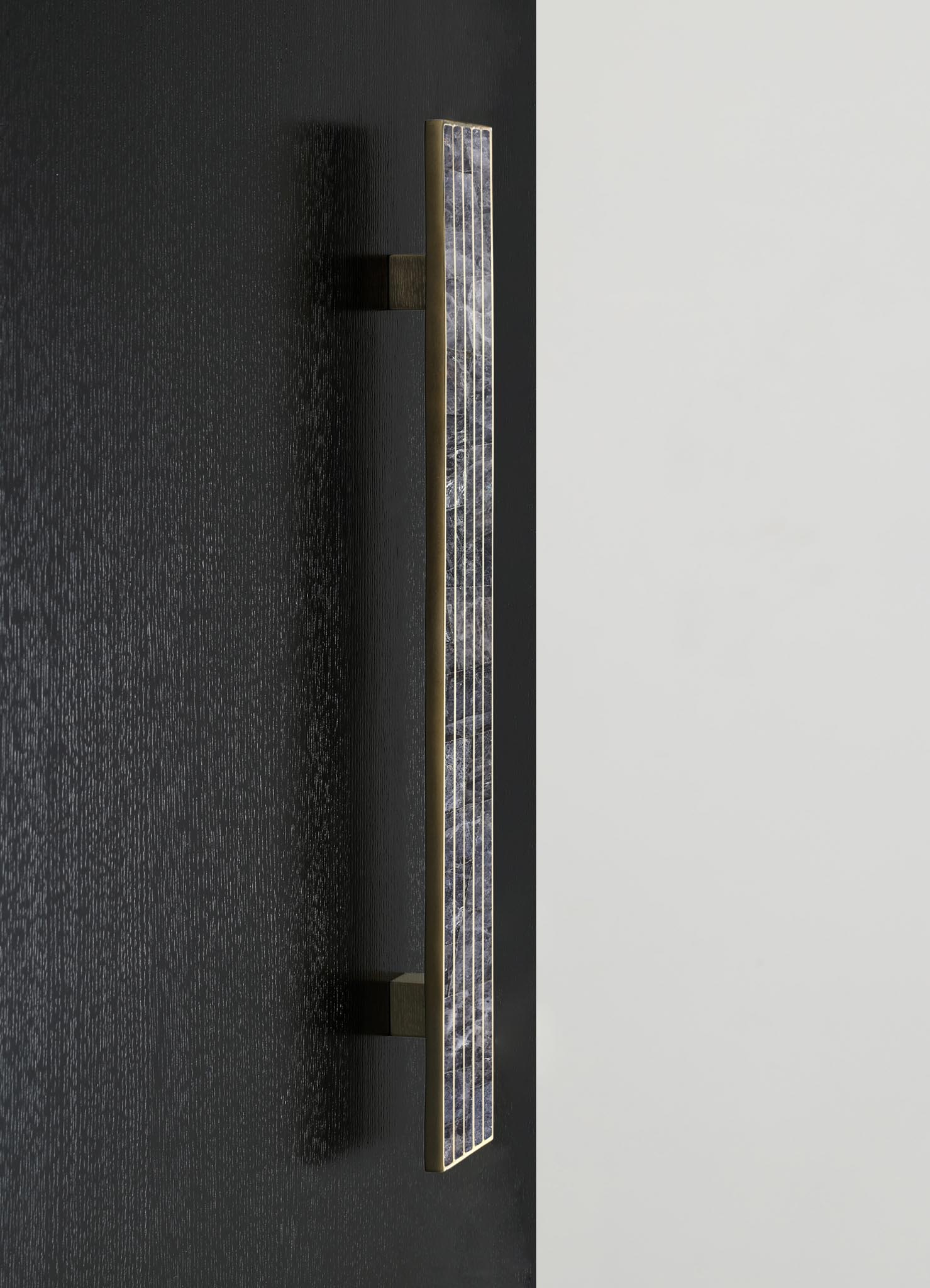 brass inlay stone handles