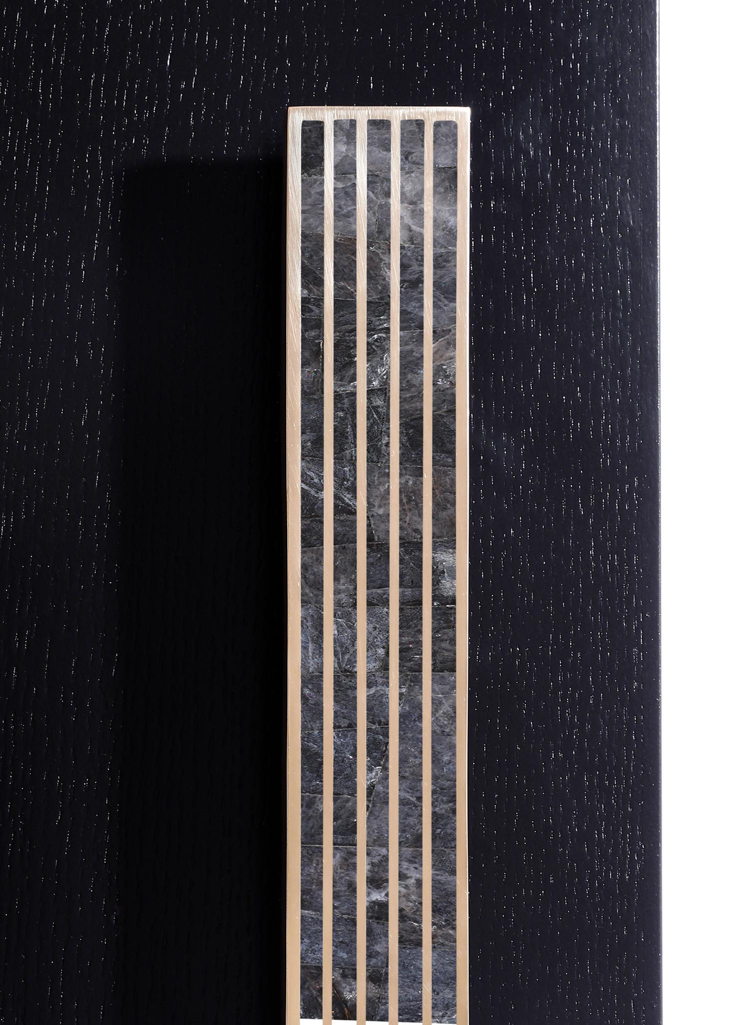 stone handle with brass inlay