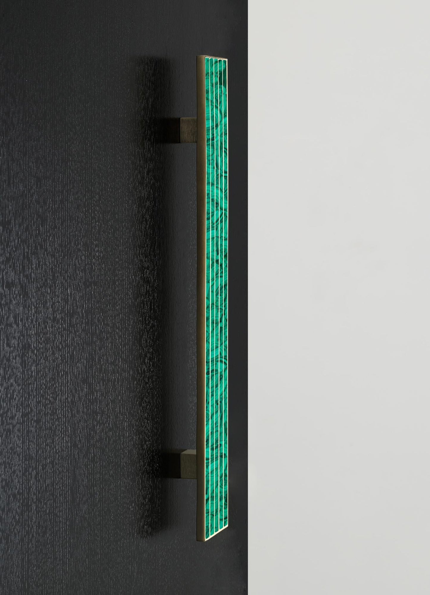 brass inlay stone handles